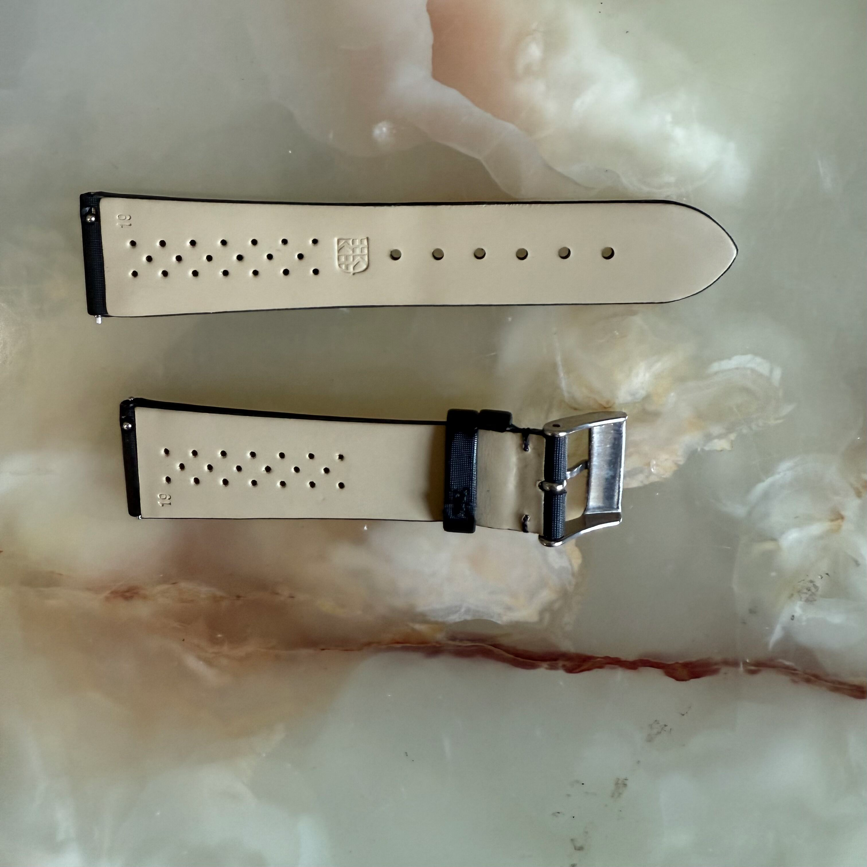 Authentic Frederique Constant Black Satin Watch Strap Band 19mm with Buckle