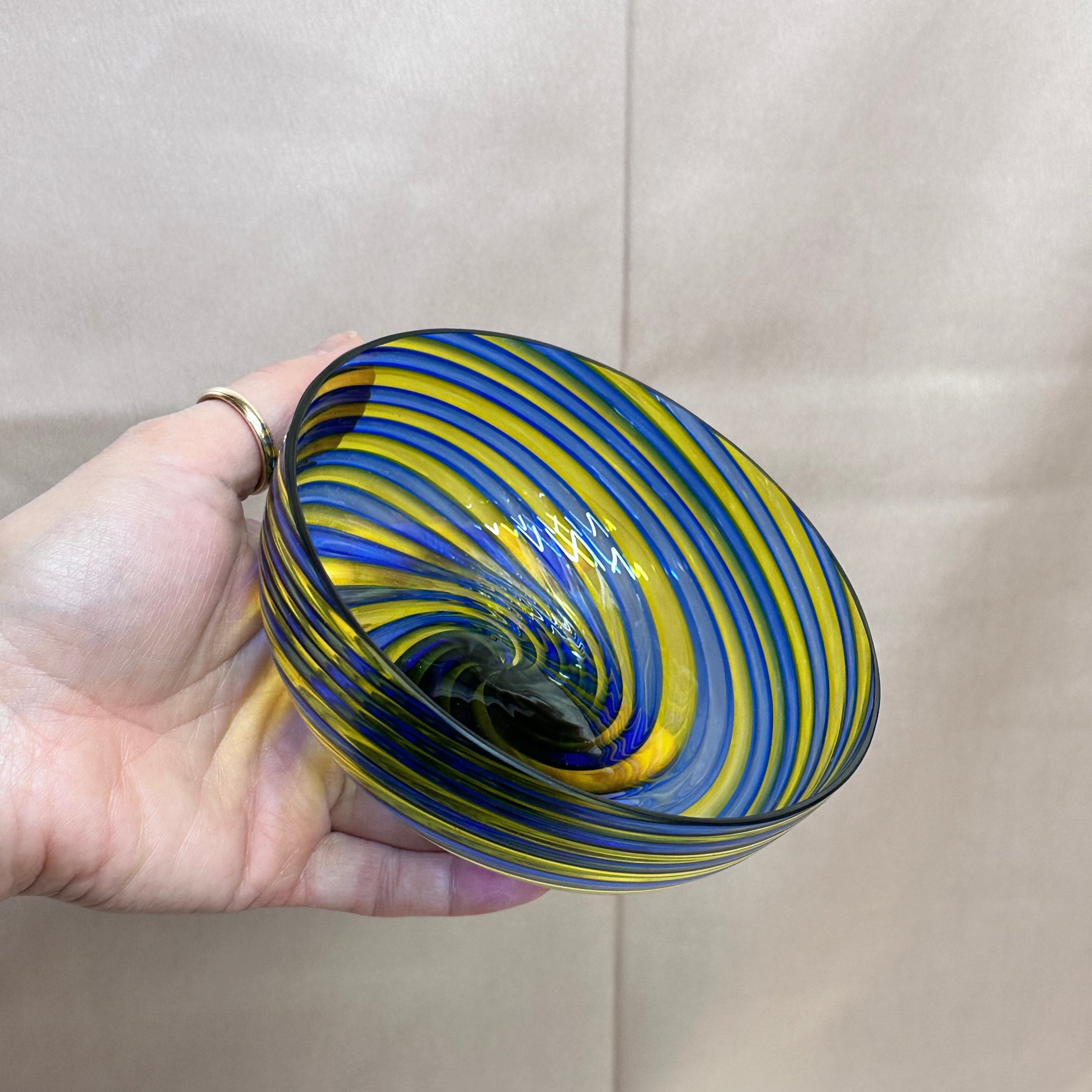 Carlo Moretti Murano Swirl Glass Bowl Set of 10