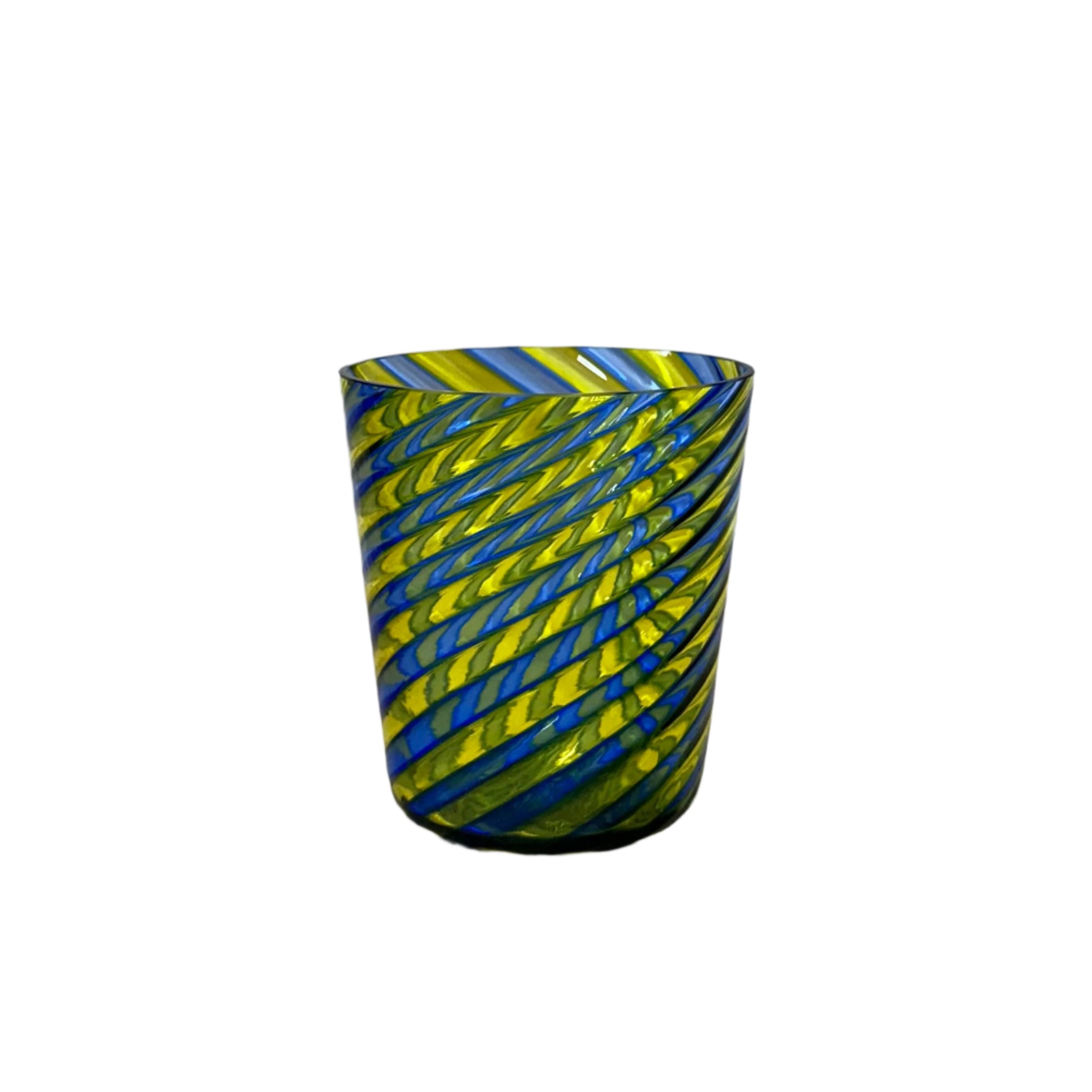 Carlo Moretti Murano Glass Swirl Tumbler Set of 11