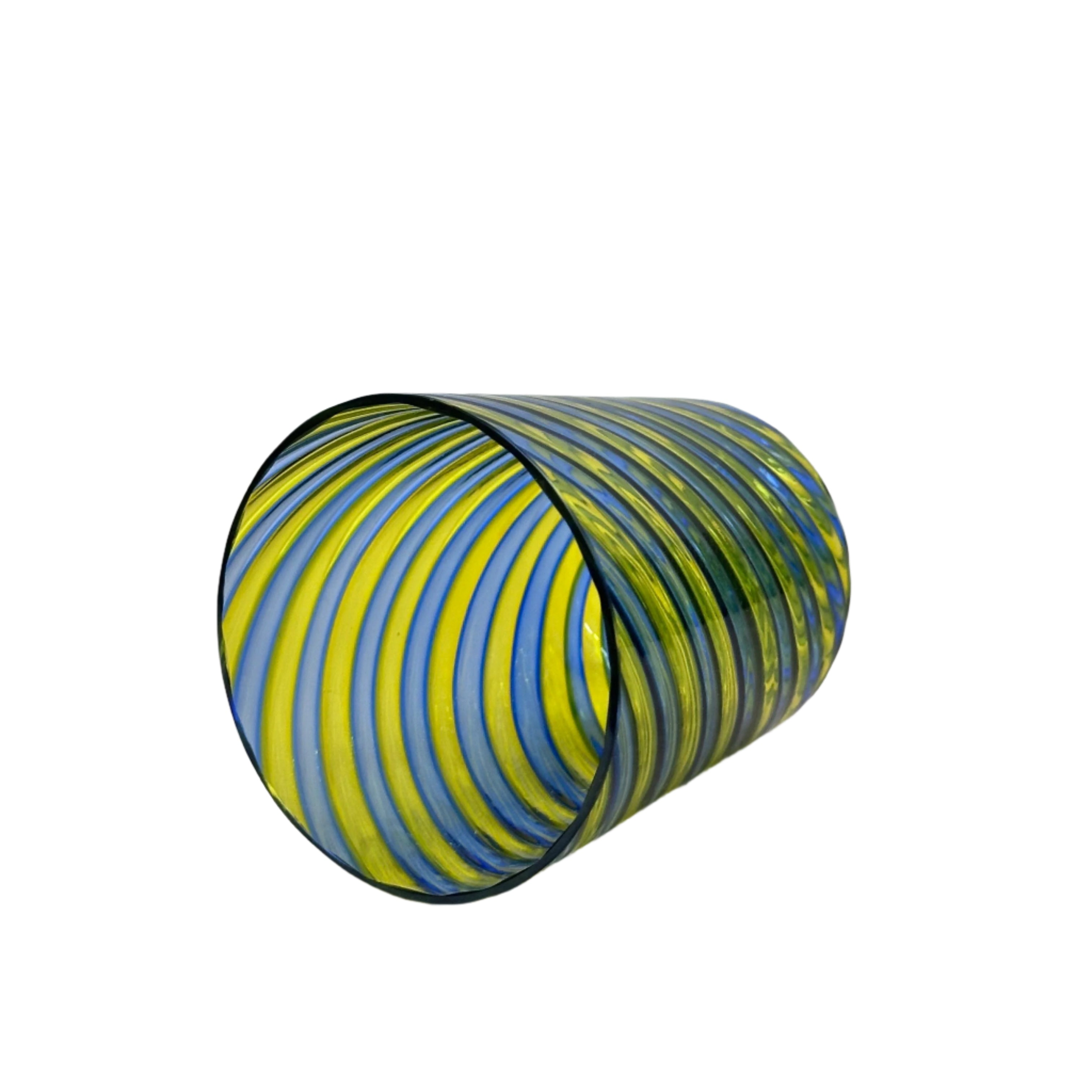 Carlo Moretti Murano Glass Swirl Tumbler Set of 11