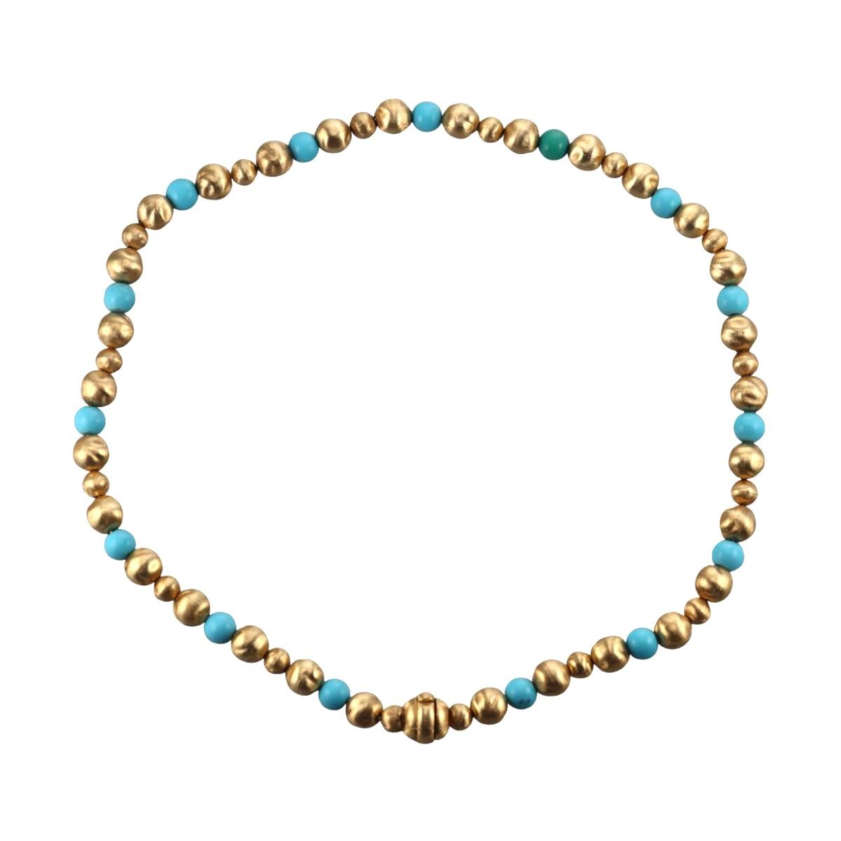 Marco Bicego 18k Gold Turquoise Necklace