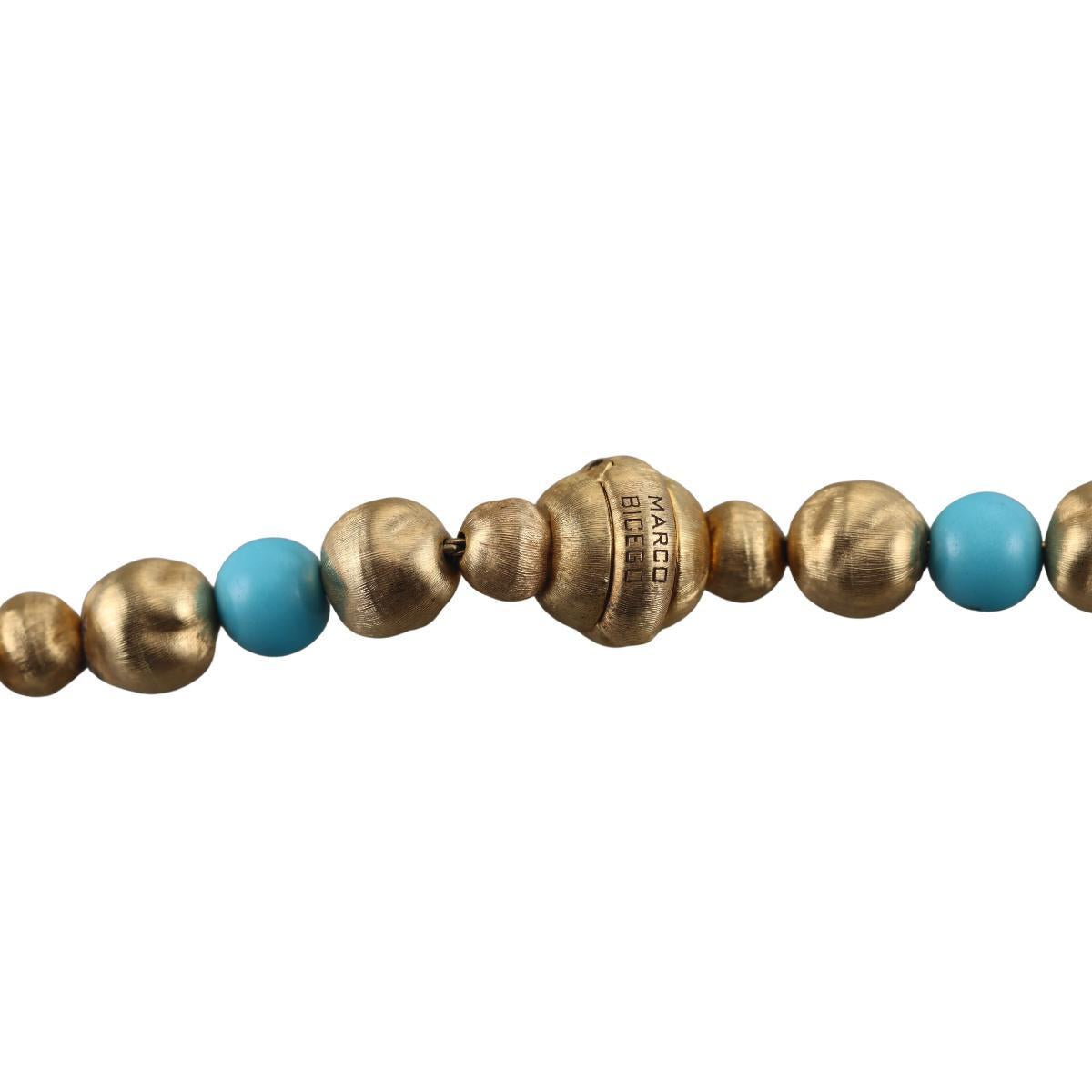 Marco Bicego 18k Gold Turquoise Necklace