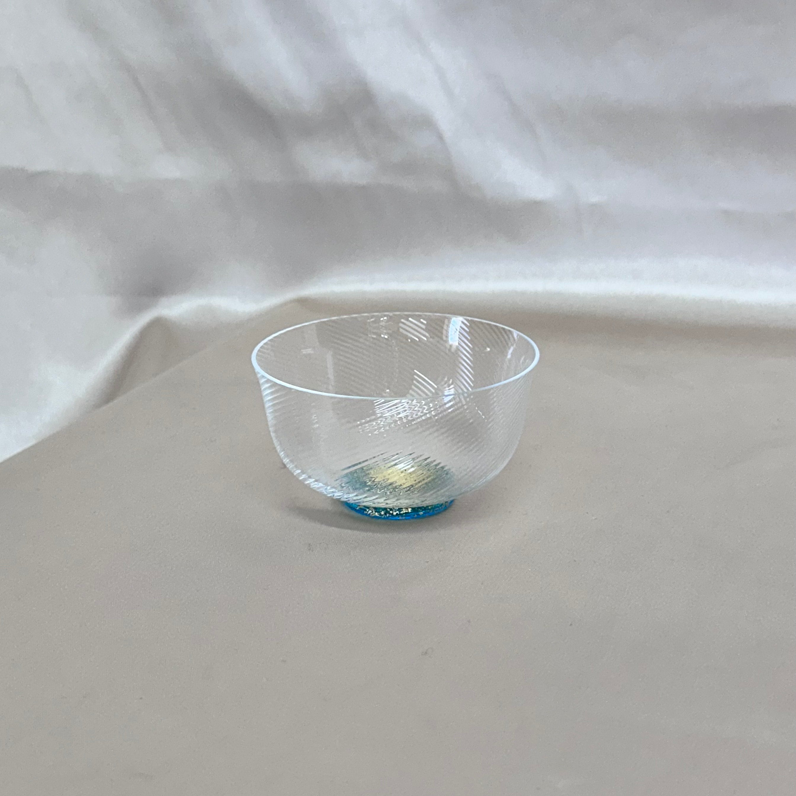 Nasonmoretti Murano Small Miniature Blue & Gold Glass Bowl Set of 5