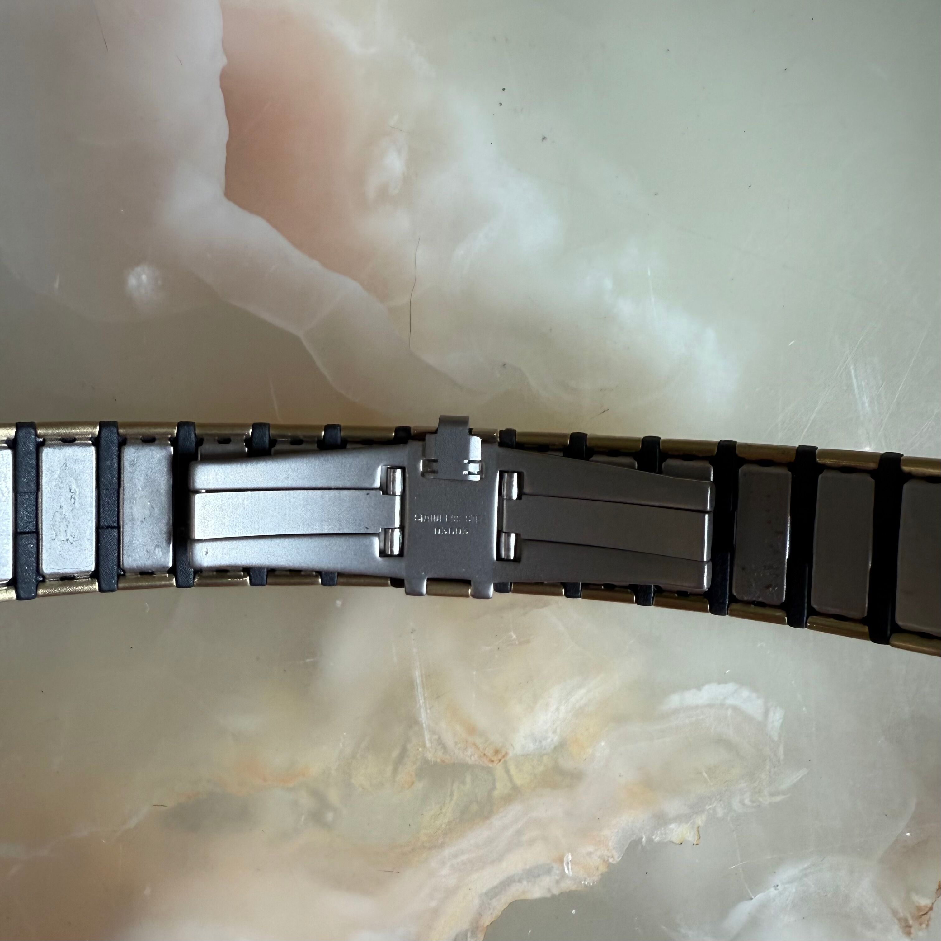 Authentic RADO Black & Gold Steel Watch Bracelet 15mm 03603