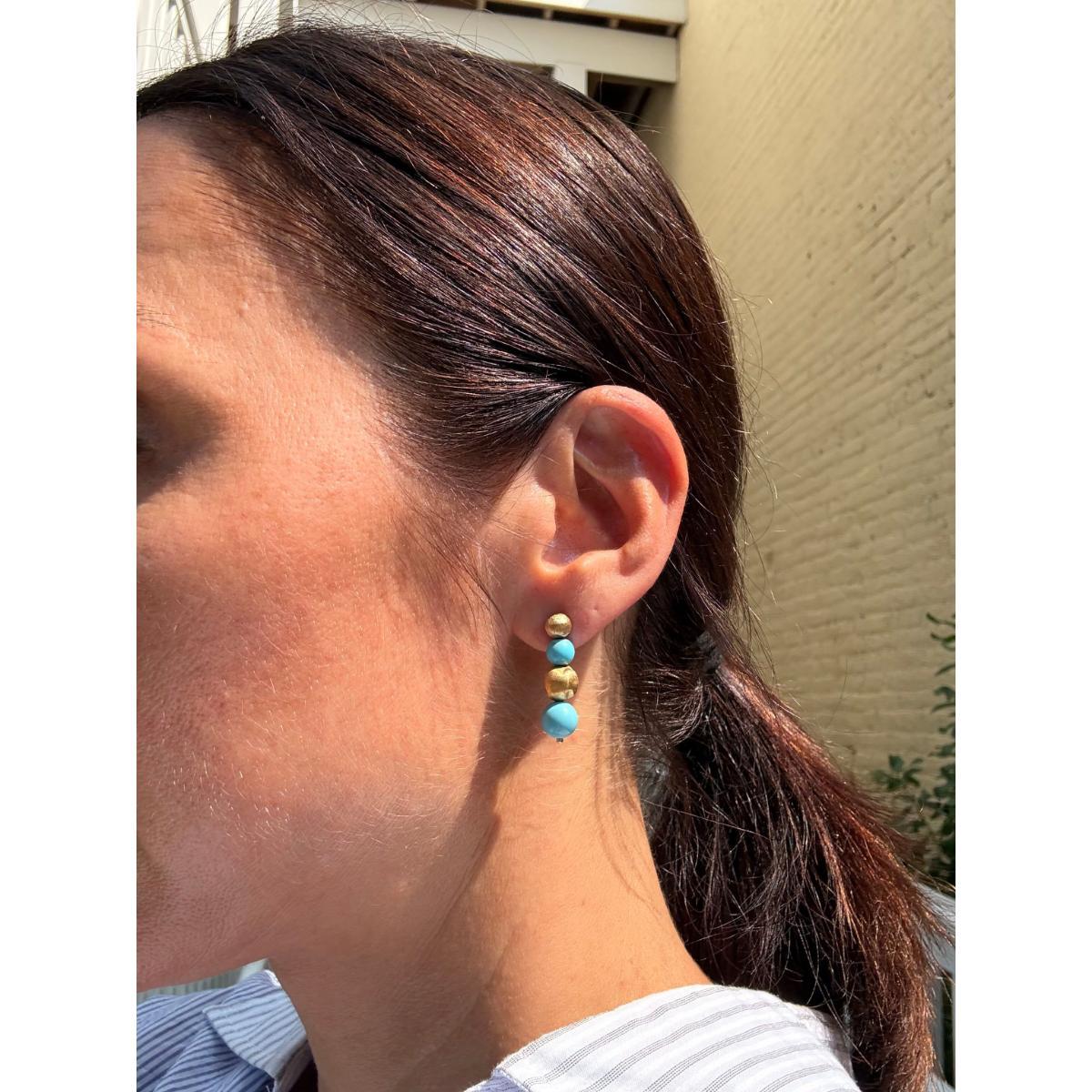 Marco Bicego 18k Gold Turquoise Earrings