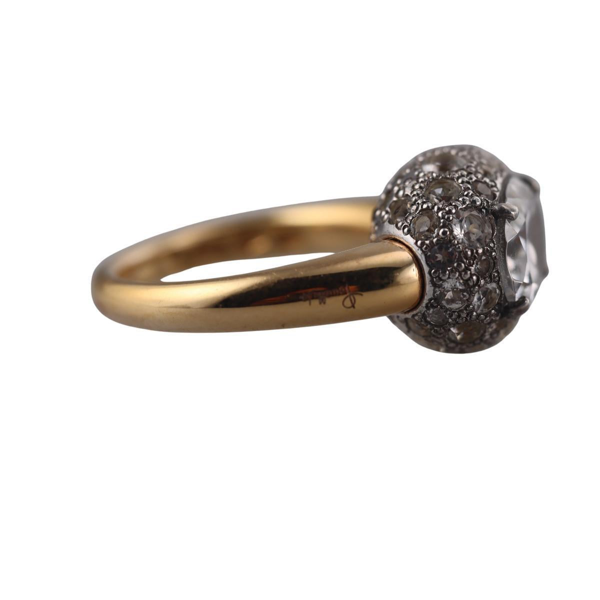 Pomellato Tabou 18k Gold White Topaz Ring