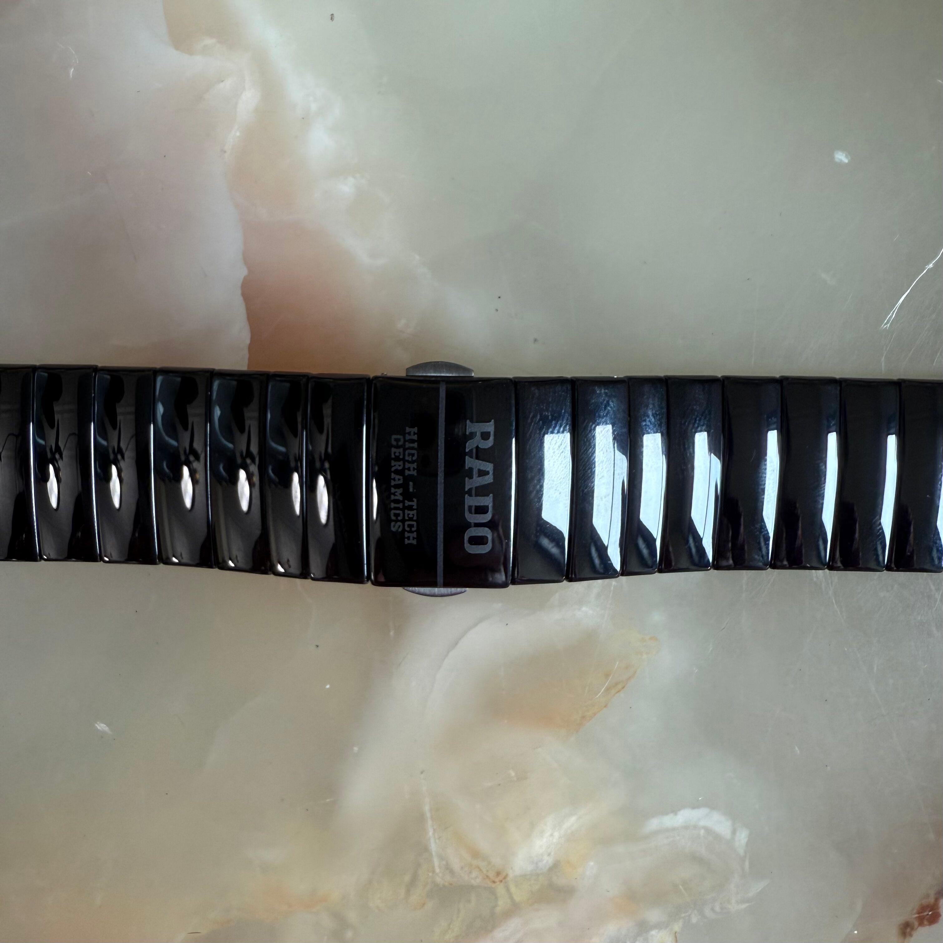 Authentic RADO Black High-Tech Ceramics Watch Bracelet 27mm 04516