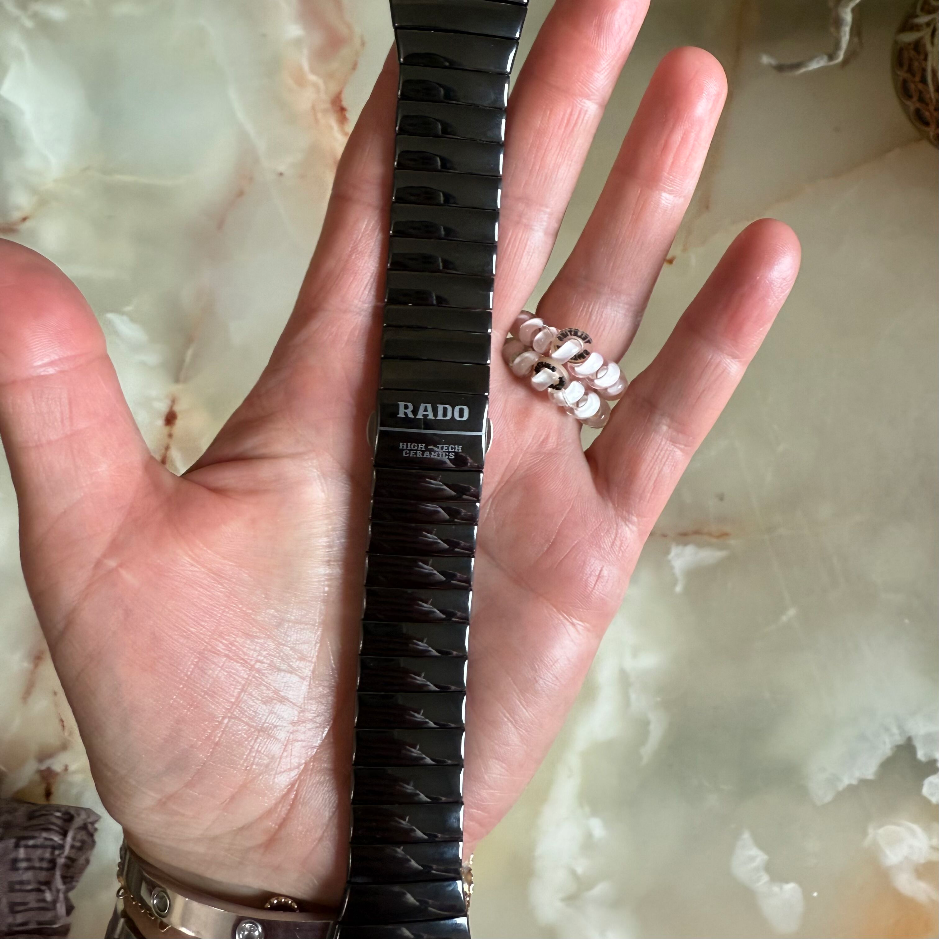 Authentic RADO Black High-Tech Ceramics Watch Bracelet 27mm 04516
