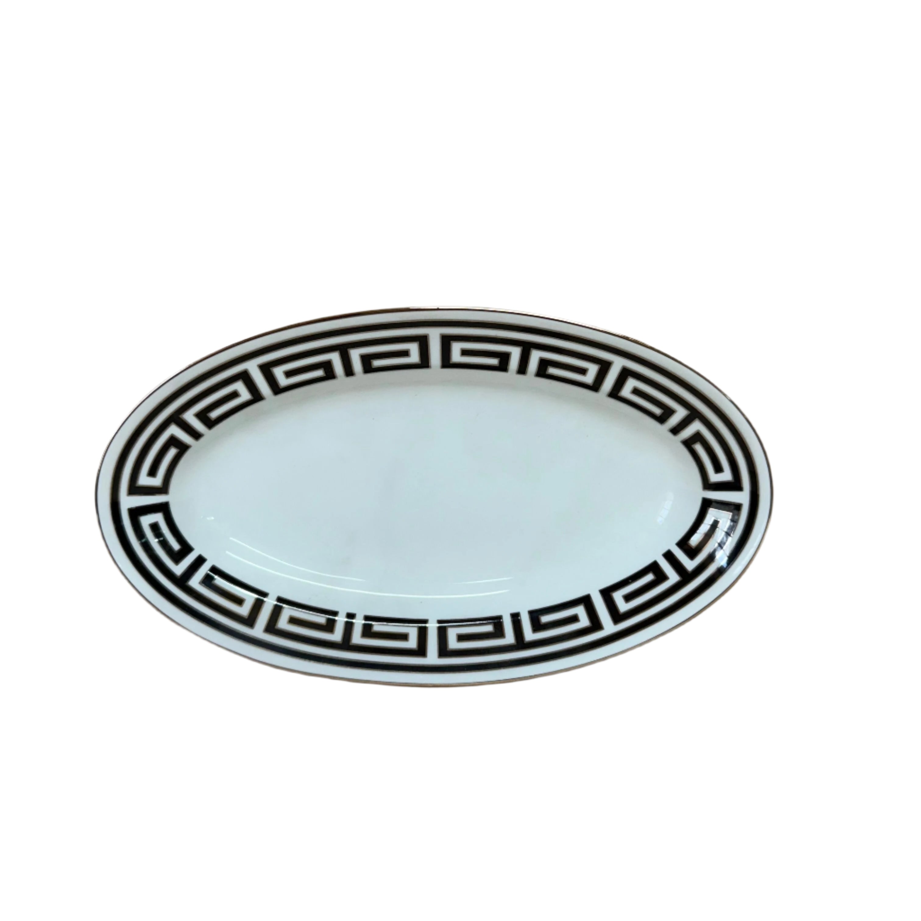 Richard Ginori Labirinto Nero Oval Plate Small