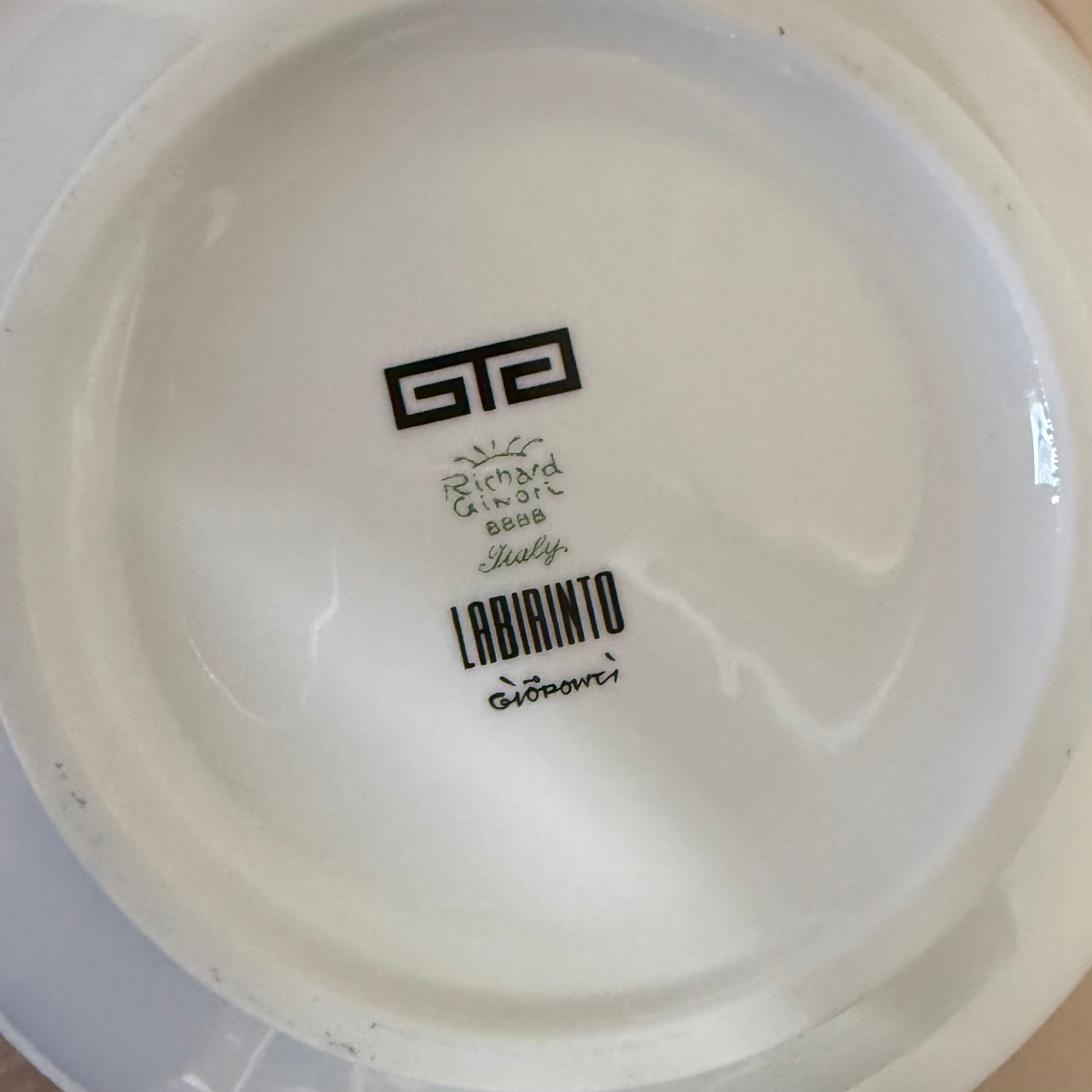 Richard Ginori Labirinto Nero Chop Plate Serving Platter