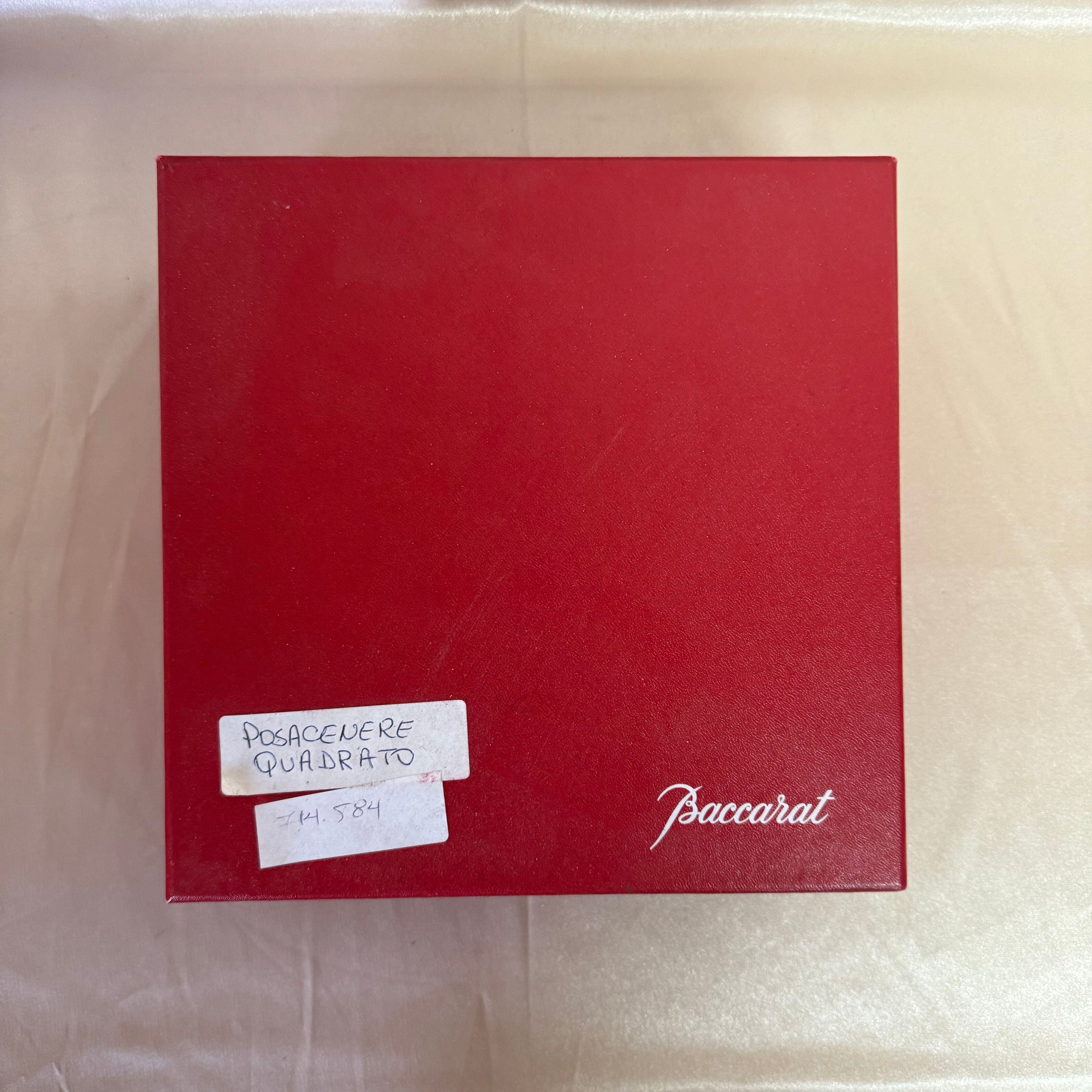 Baccarat Crystal Ashtray Quadrato