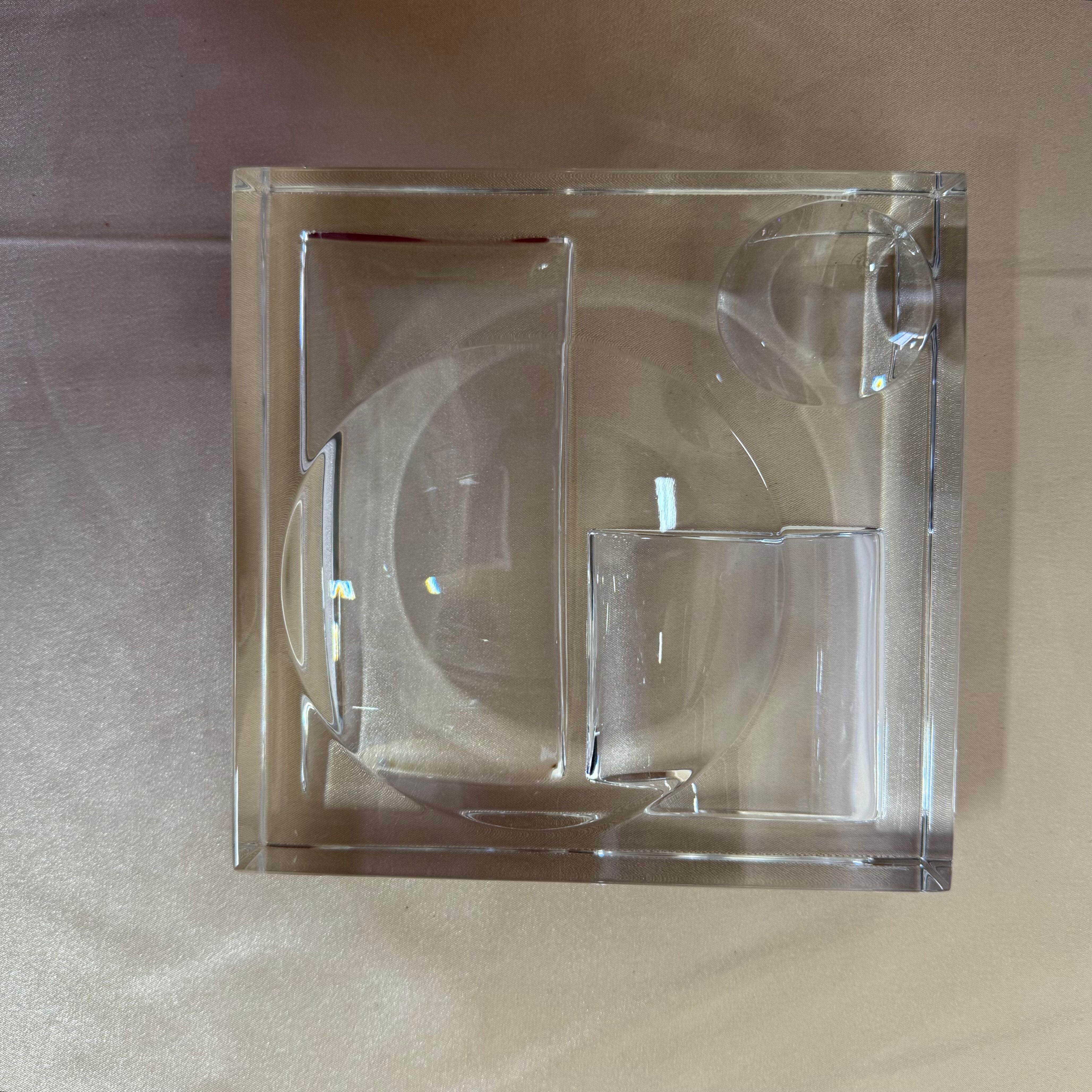 Baccarat Crystal Ashtray Quadrato