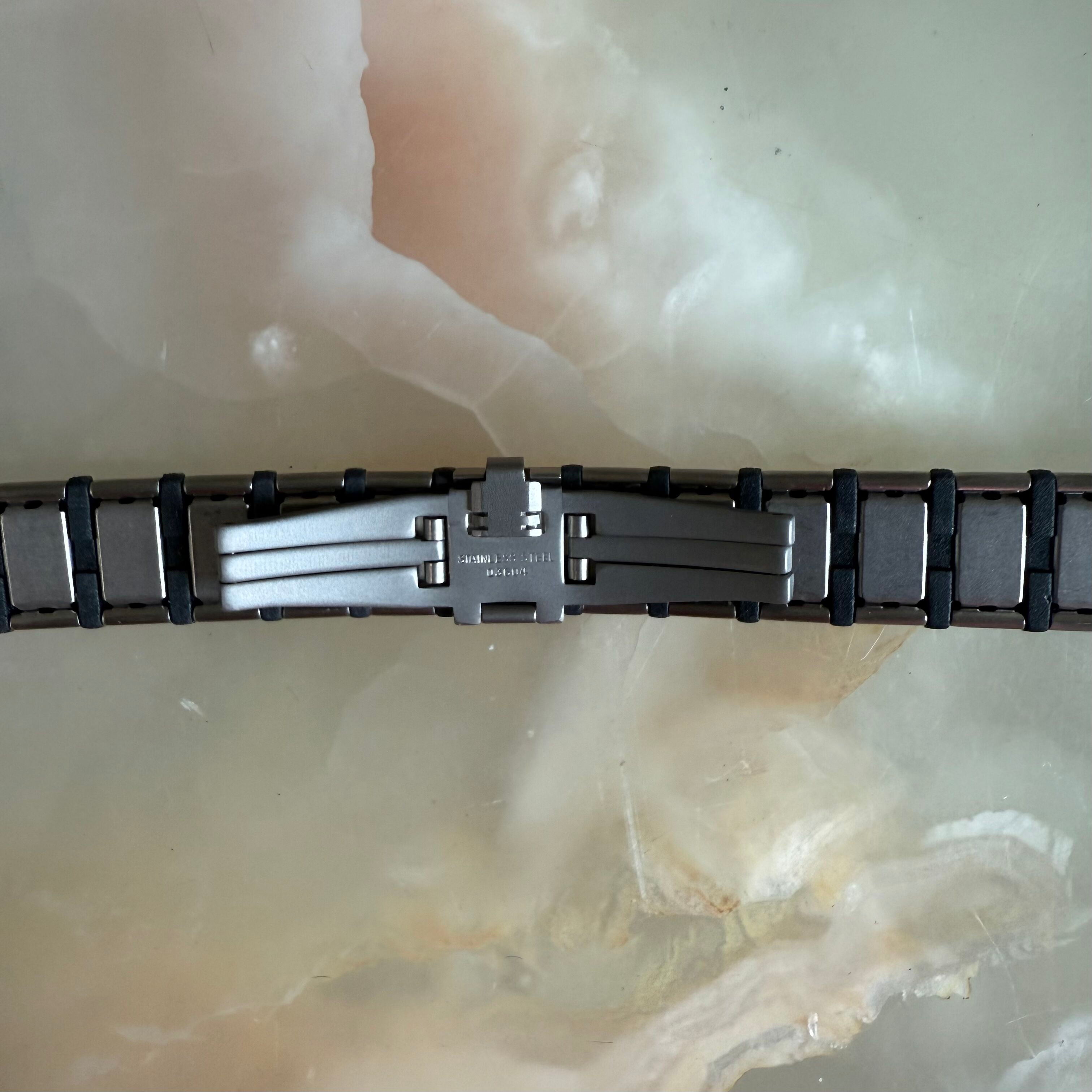 Authentic RADO Black & Steel Watch Bracelet 10mm 03604