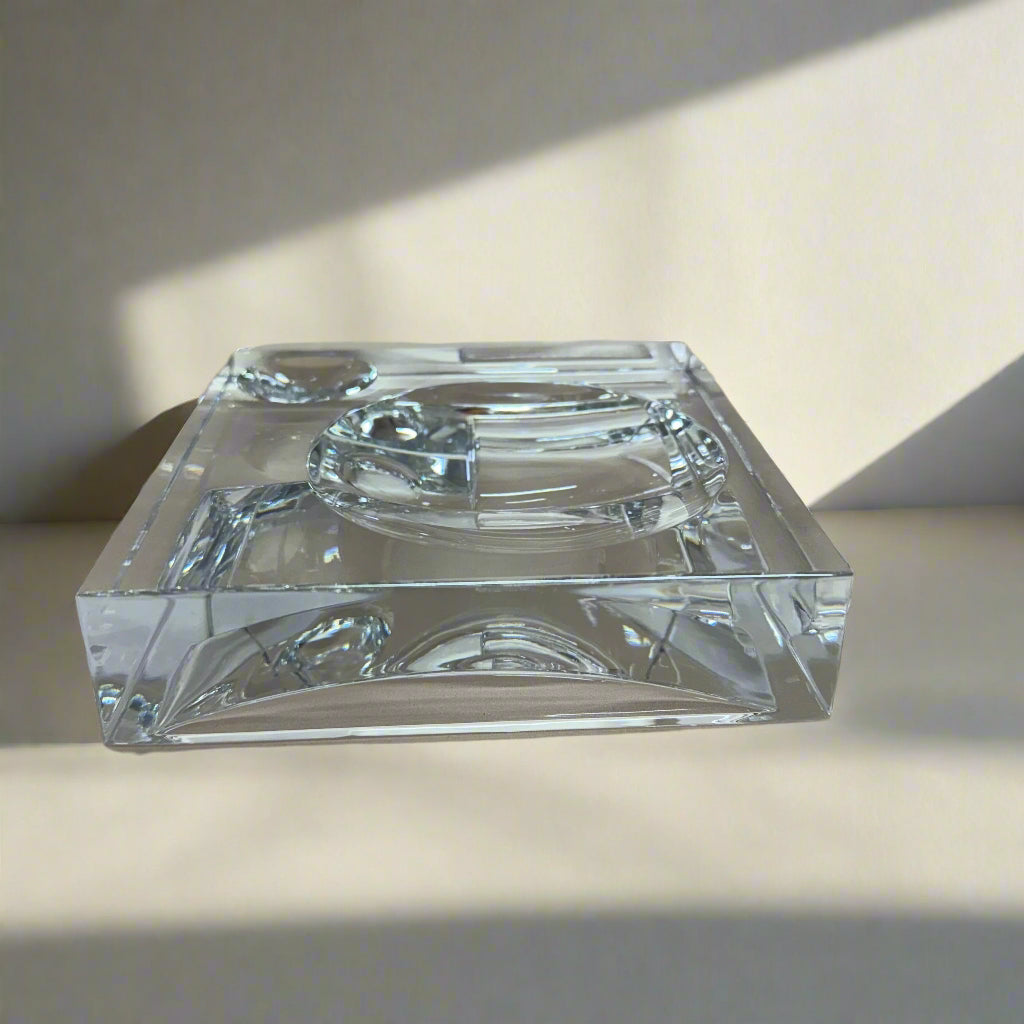 Baccarat Crystal Ashtray Quadrato