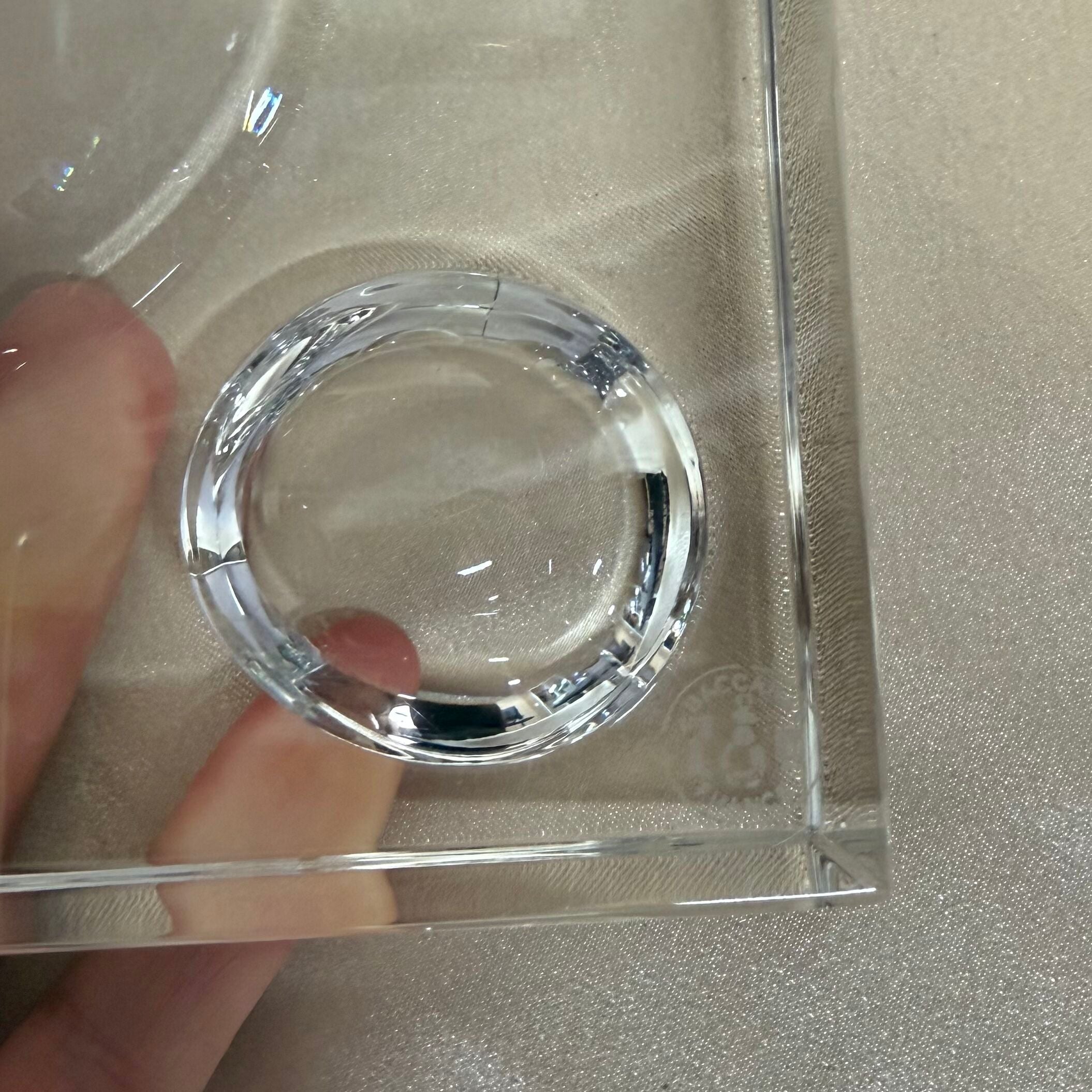 Baccarat Crystal Ashtray Quadrato