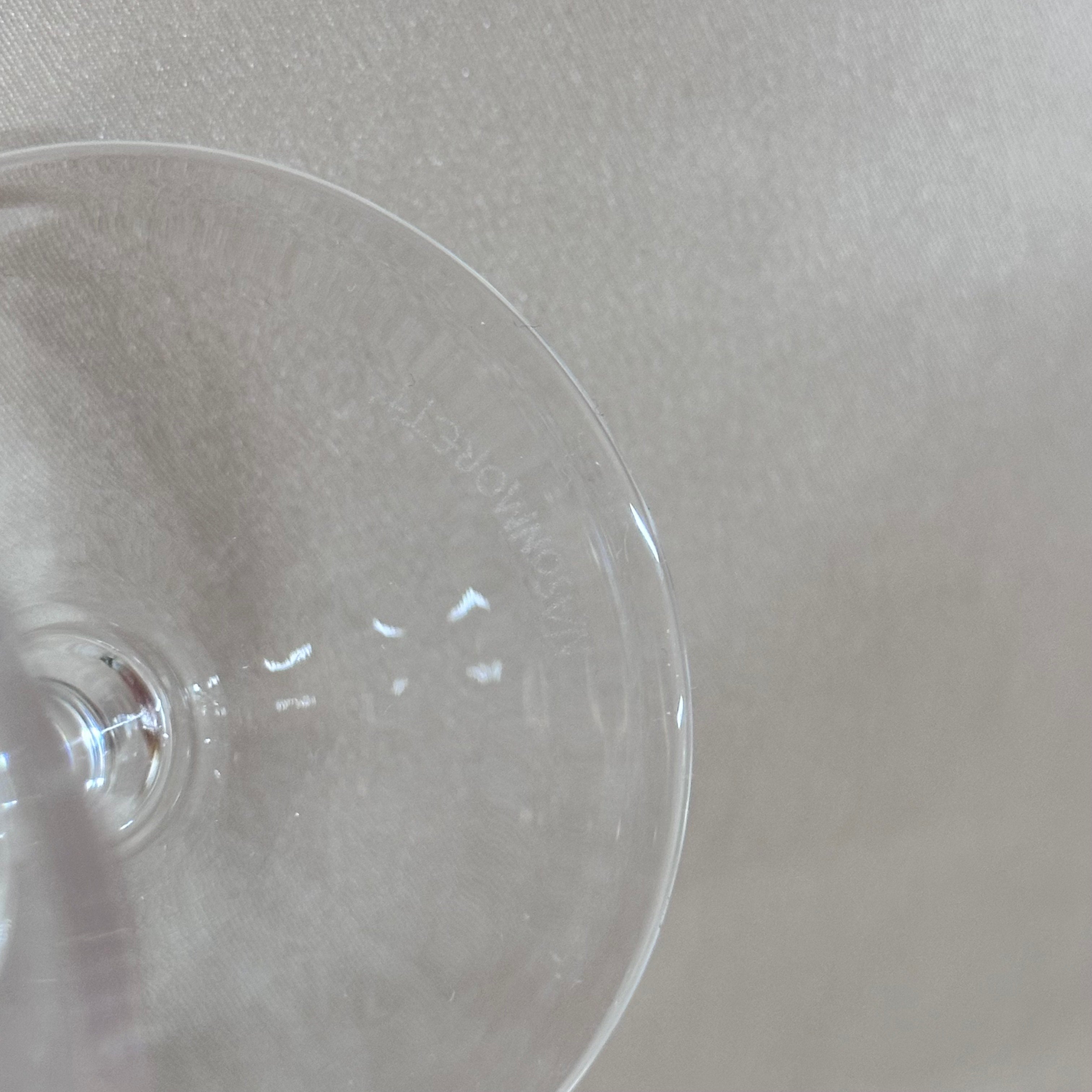 Carlo Moretti Murano Champagne Flutes Clear Glass Set of 3