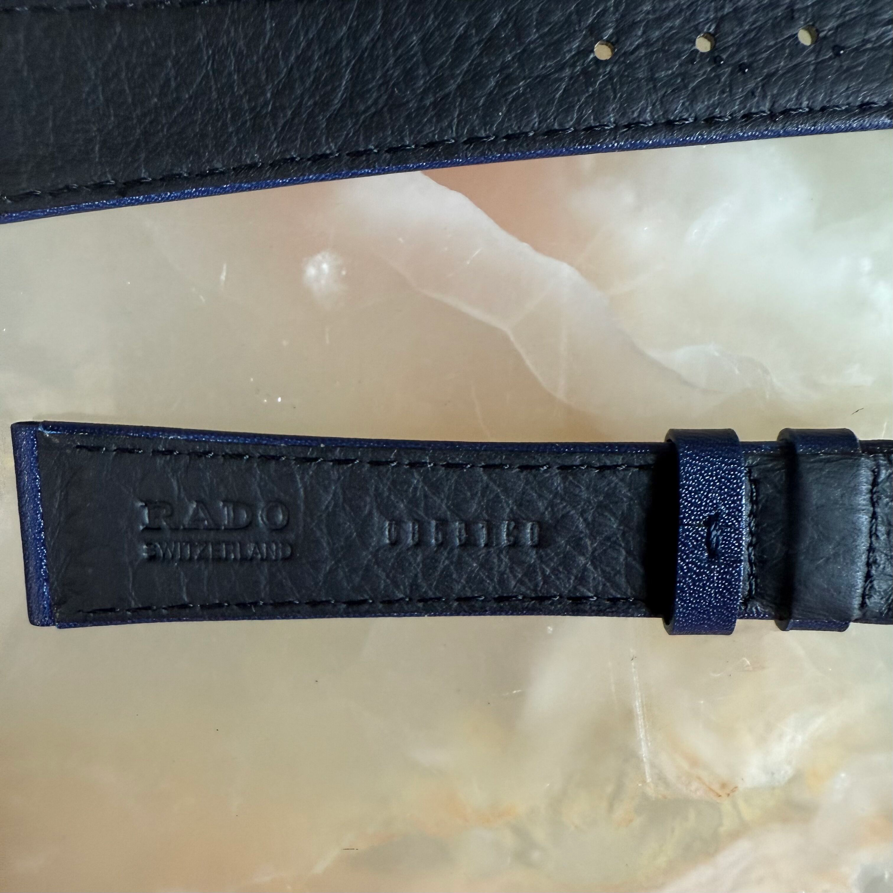 Authentic RADO Blue Calfskin Watch Strap Band 17mm with Buckle