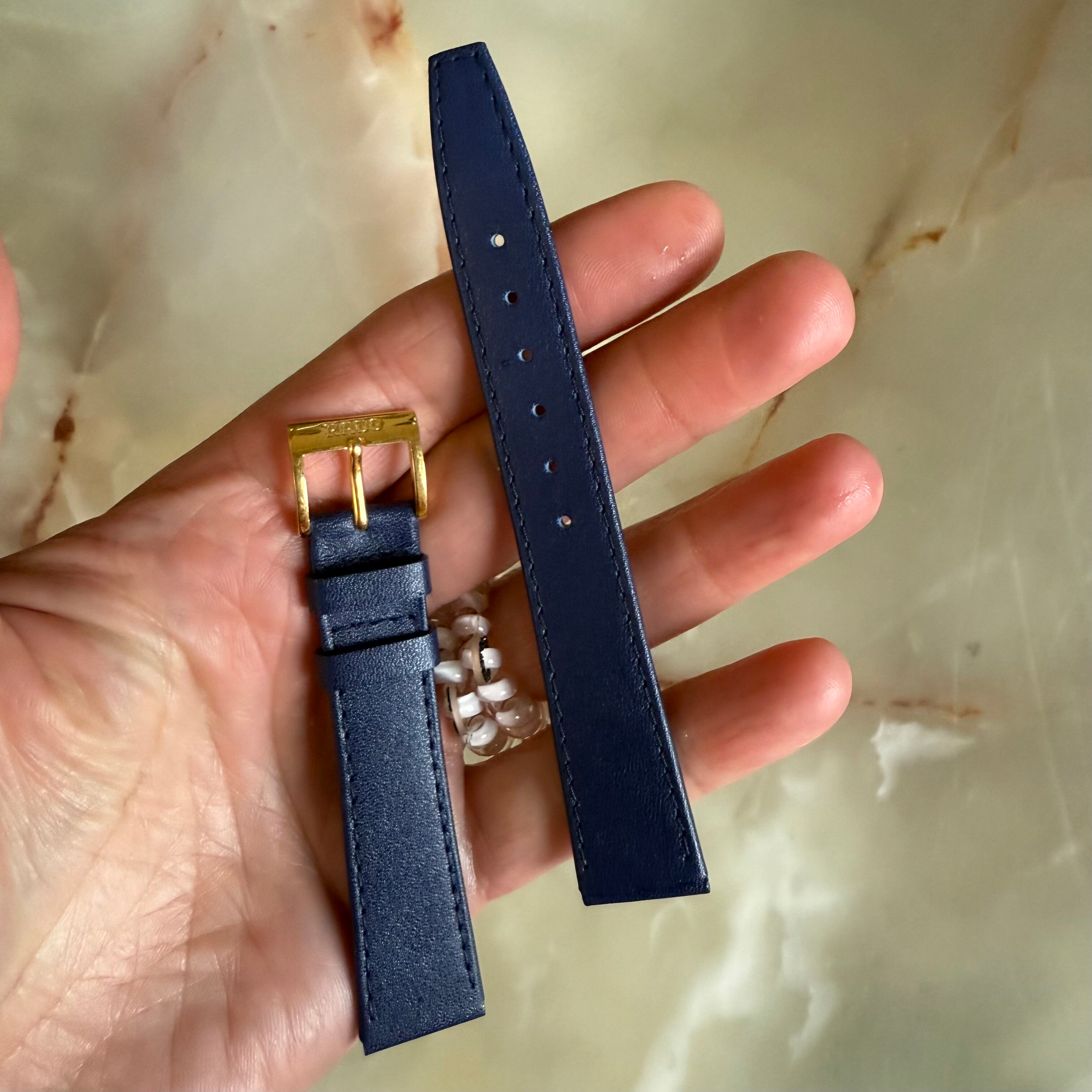 Authentic RADO Blue Calfskin Watch Strap Band 17mm with Buckle