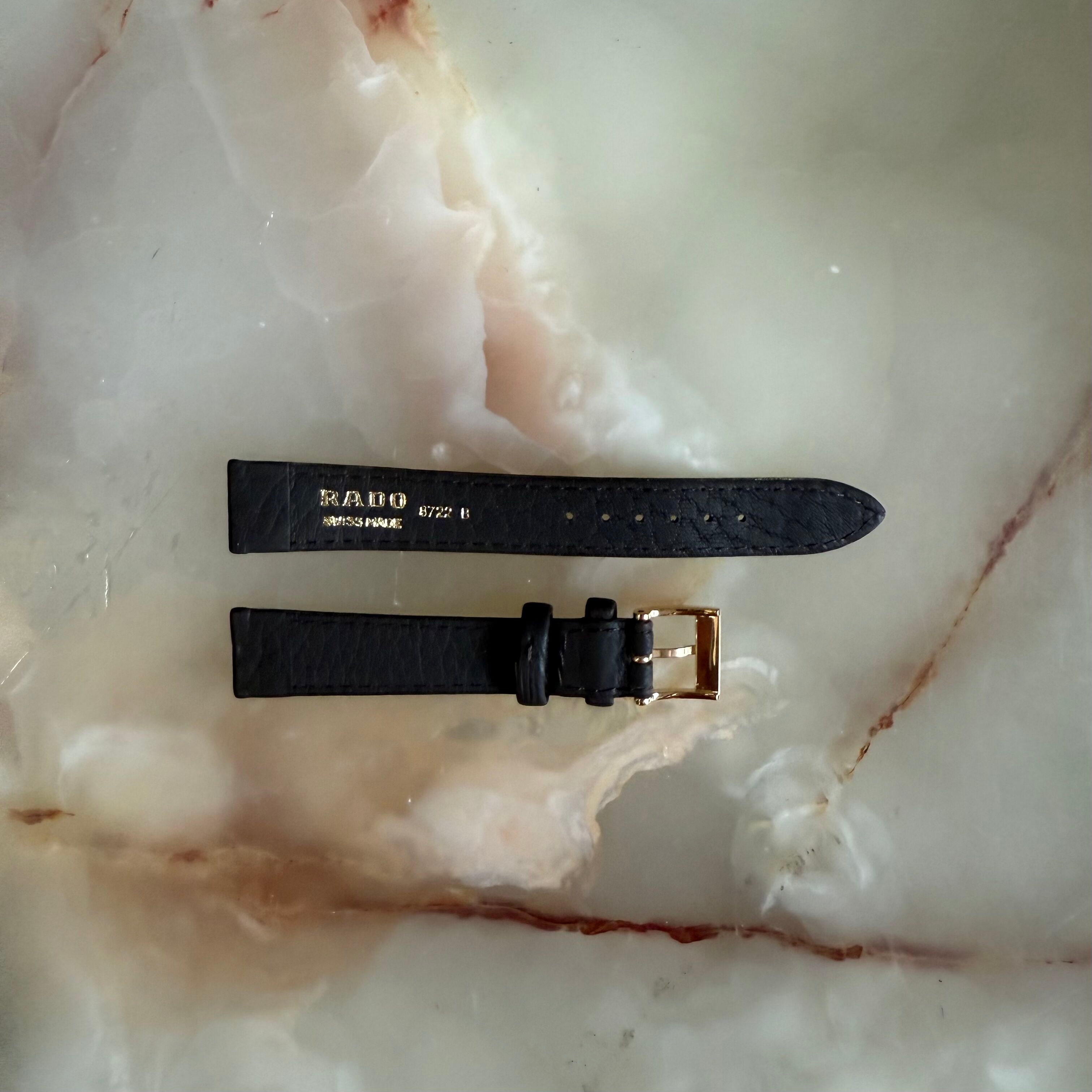 Authentic RADO Brown Leather Watch Strap Band 16mm with Buckle 8722-B