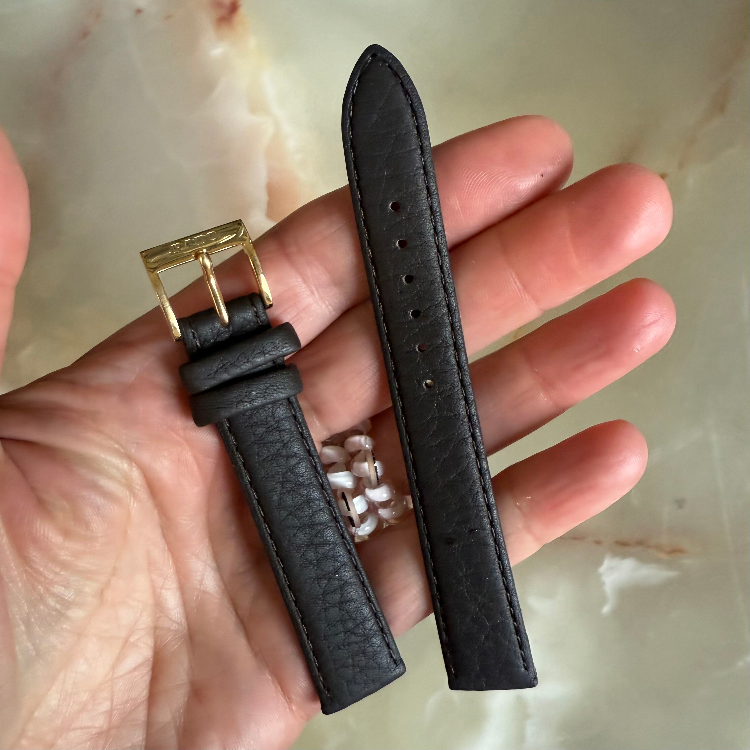 Authentic RADO Brown Leather Watch Strap Band 16mm with Buckle 8722-B