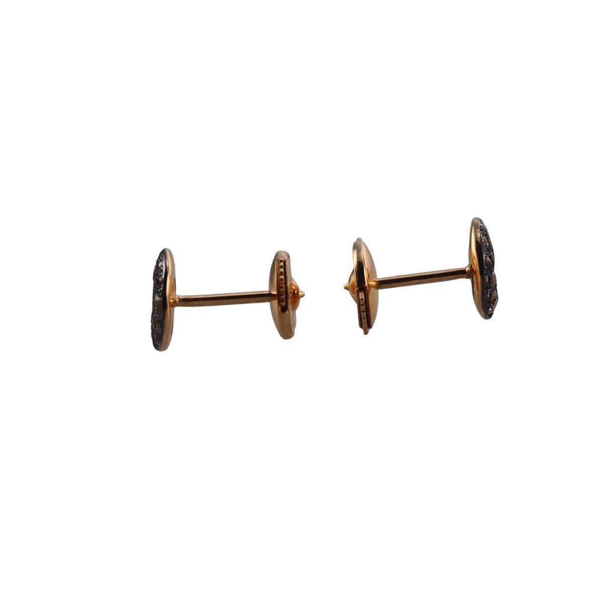 Pomellato Sabbia 18k Rose Gold Diamond Stud Earrings