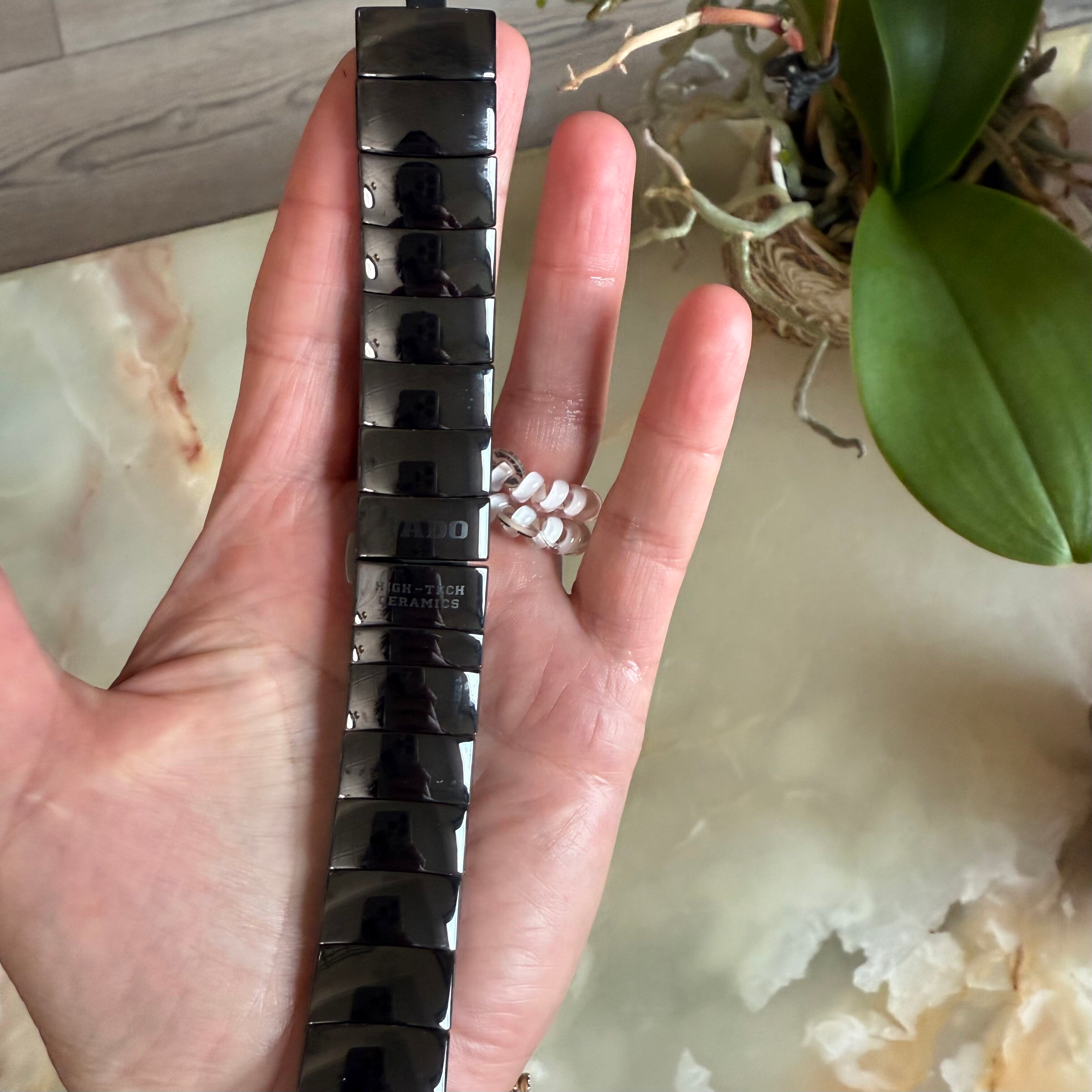 Authentic RADO Black High-Tech Ceramics Watch Bracelet 21mm 04438