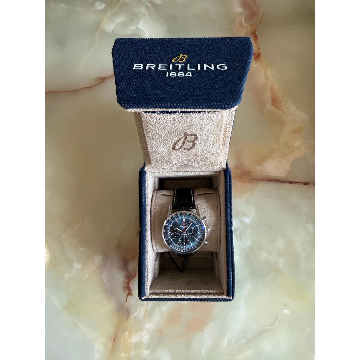 Breitling Navitimer B01 Chronograph 41 Blue Dial Steel Automatic Watch AB0139