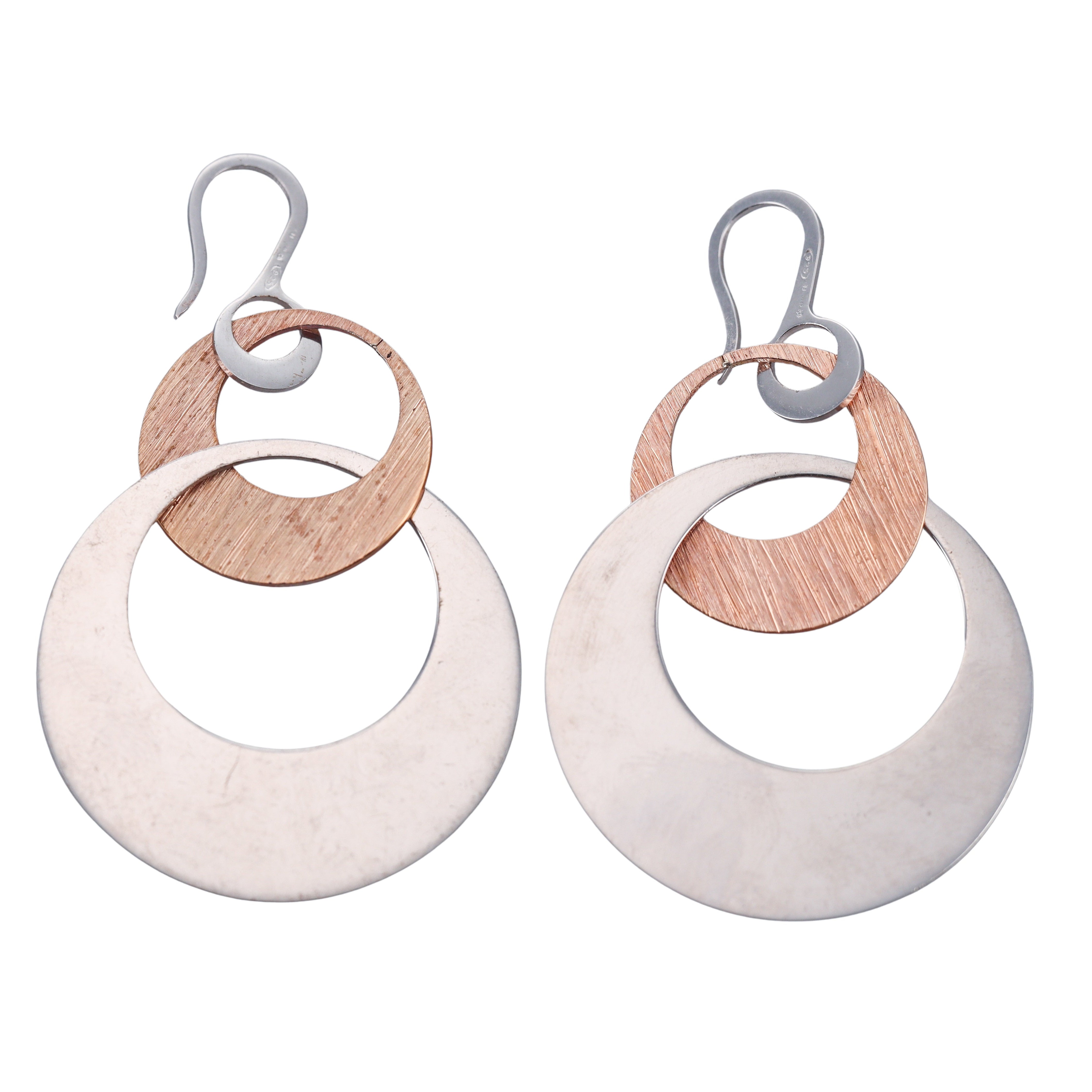 Rebecca Sterling Silver Two Tone Earrings