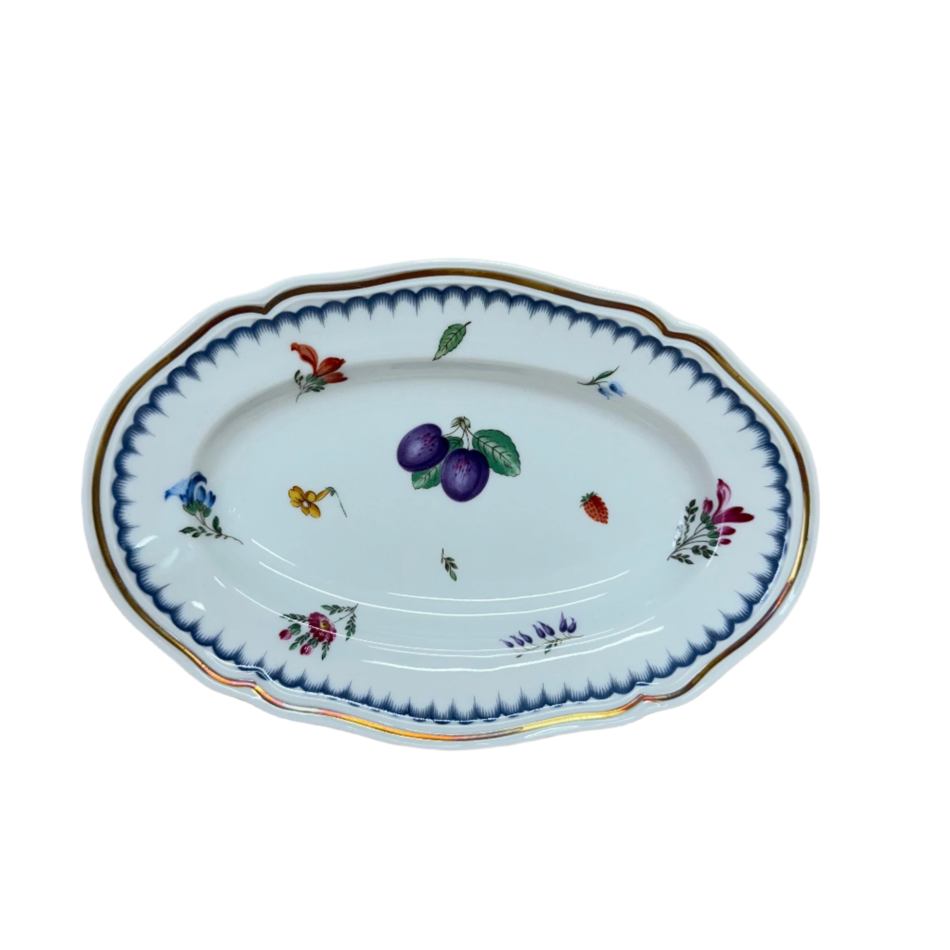 Richard Ginori Antico Doccia Italian Fruits Oval Plate Small