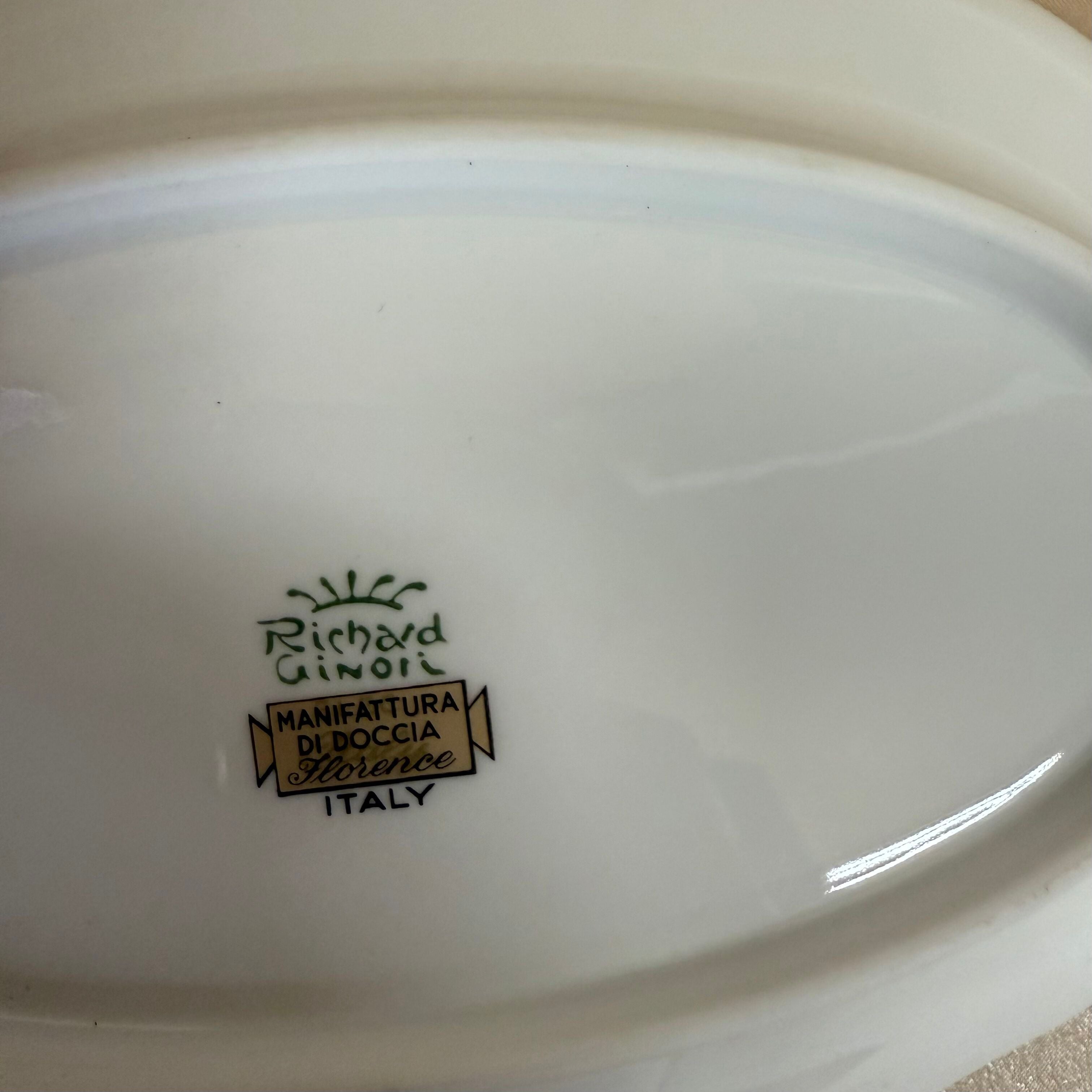 Richard Ginori Antico Doccia Italian Fruits Oval Plate Small