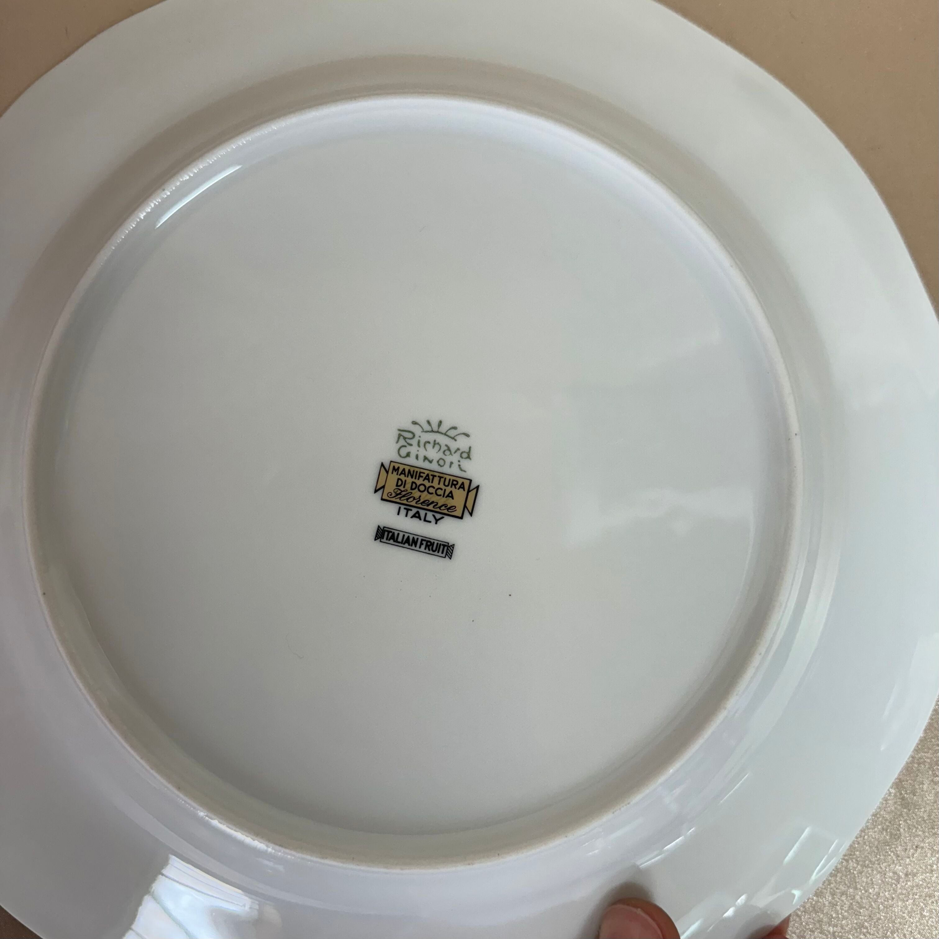 Richard Ginori Italian Fruits (Antico Doccia) Set Plate of 3 Dinner Soup Salad