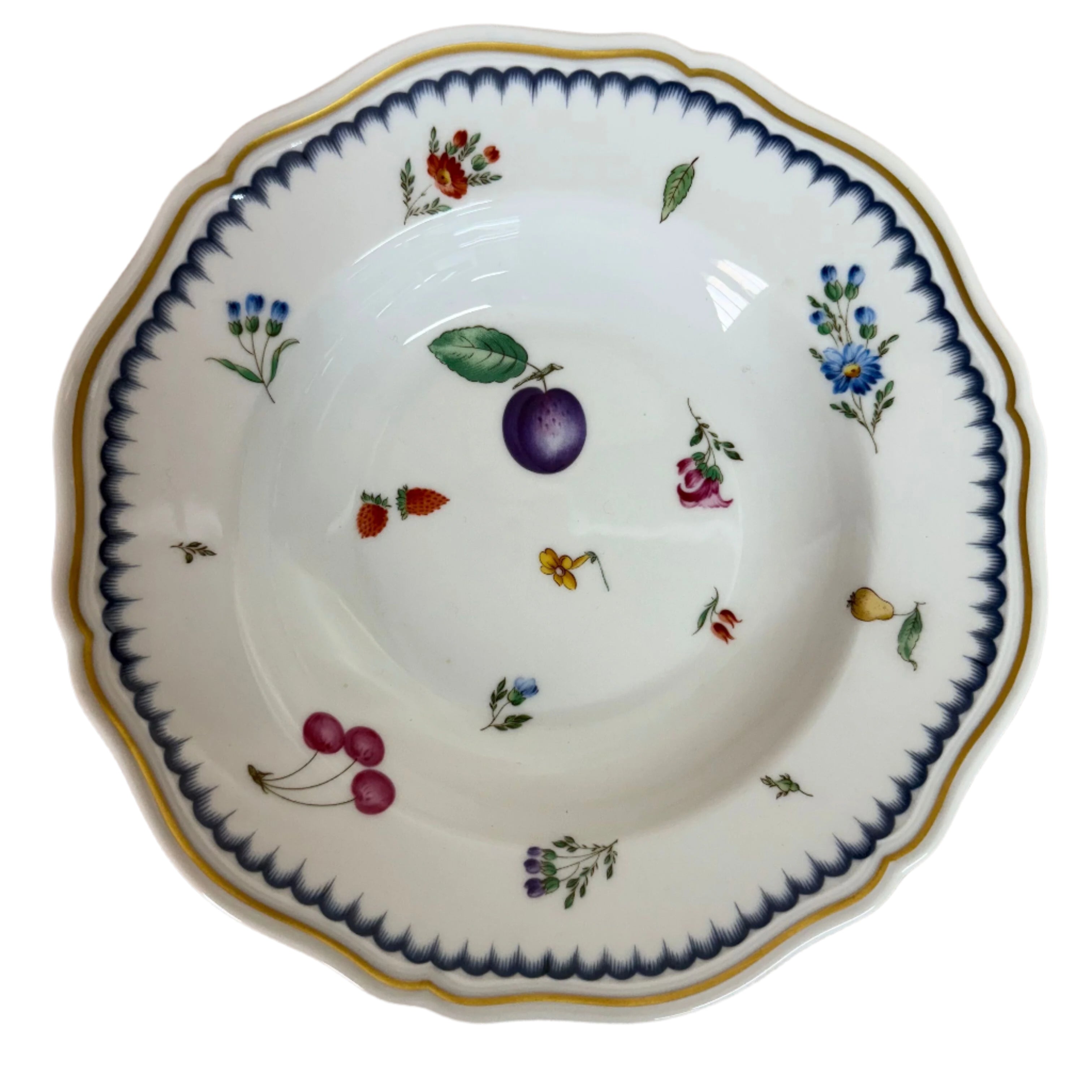 Richard Ginori Italian Fruits (Antico Doccia) Set Plate of 3 Dinner Soup Salad