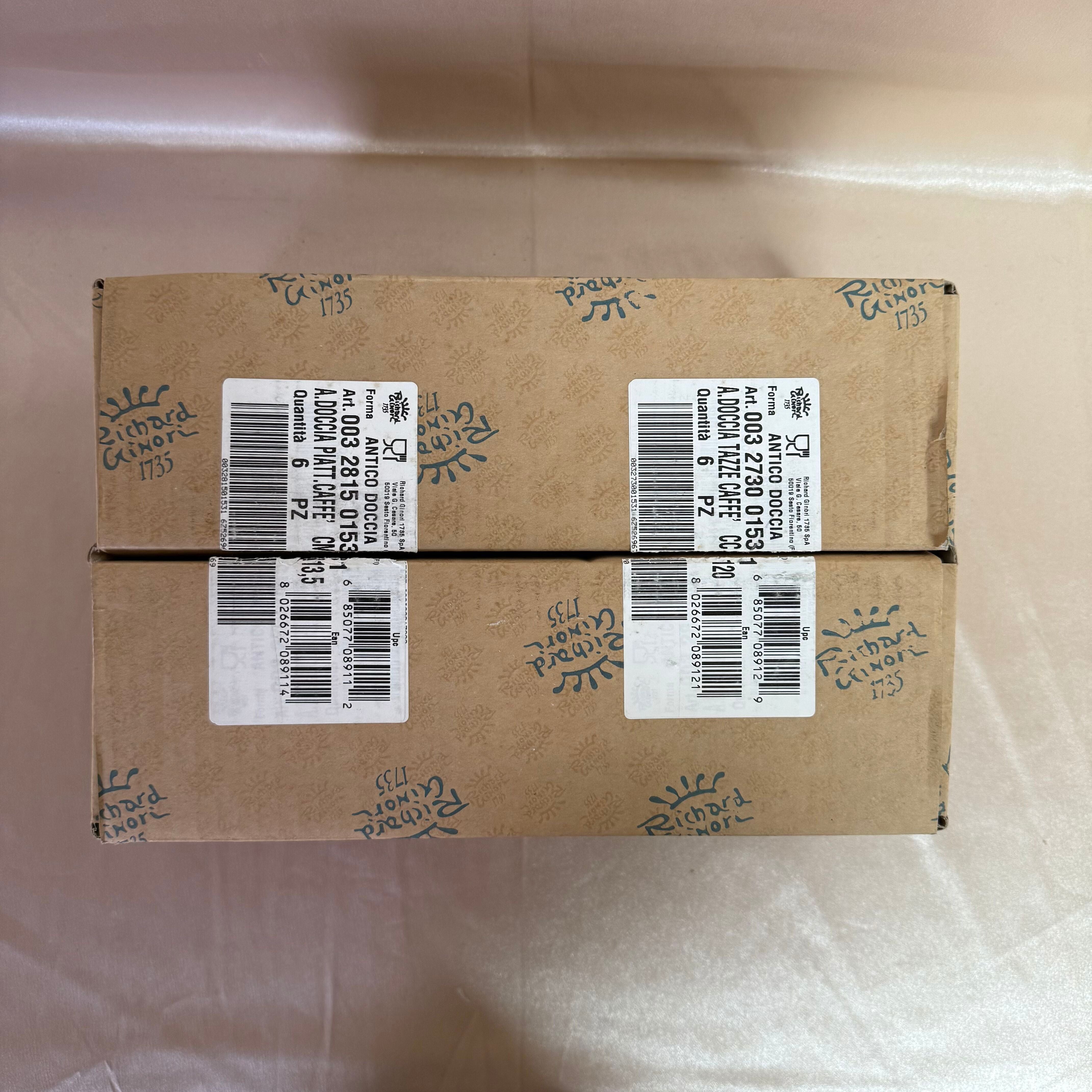 Richard Ginori Italian Fruits Antico Doccia Demitasse Espresso Cup Saucer Set of 6