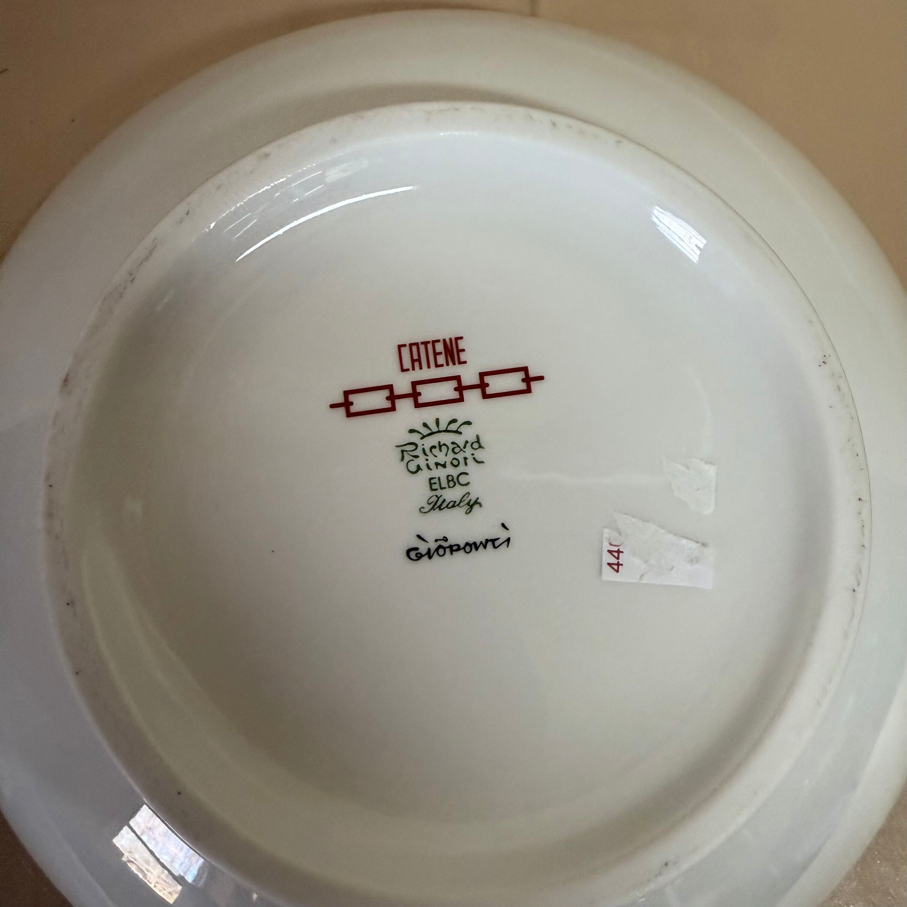 Richard Ginori Catene Red Salad Bowl