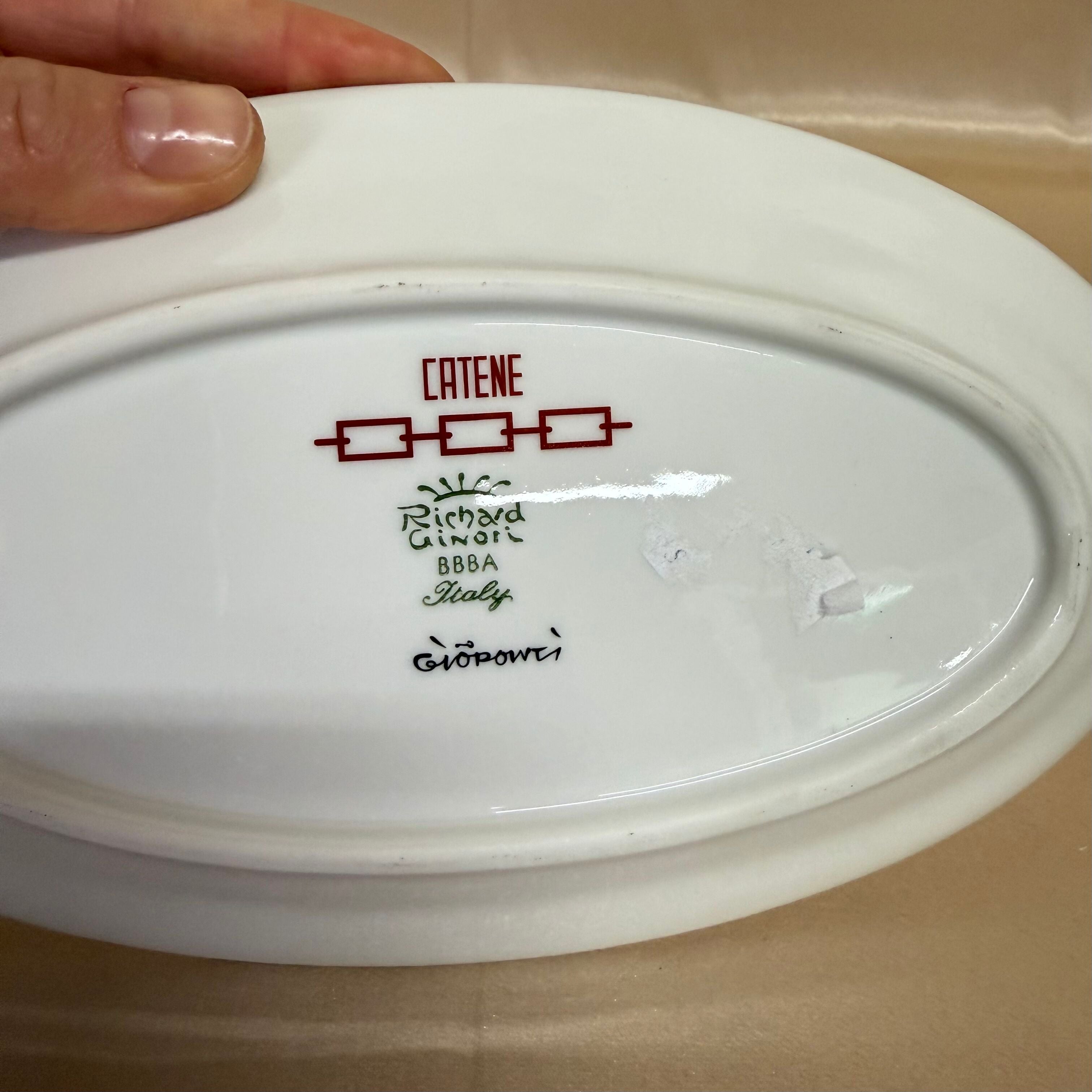 Richard Ginori Catene Red Oval Platter Small