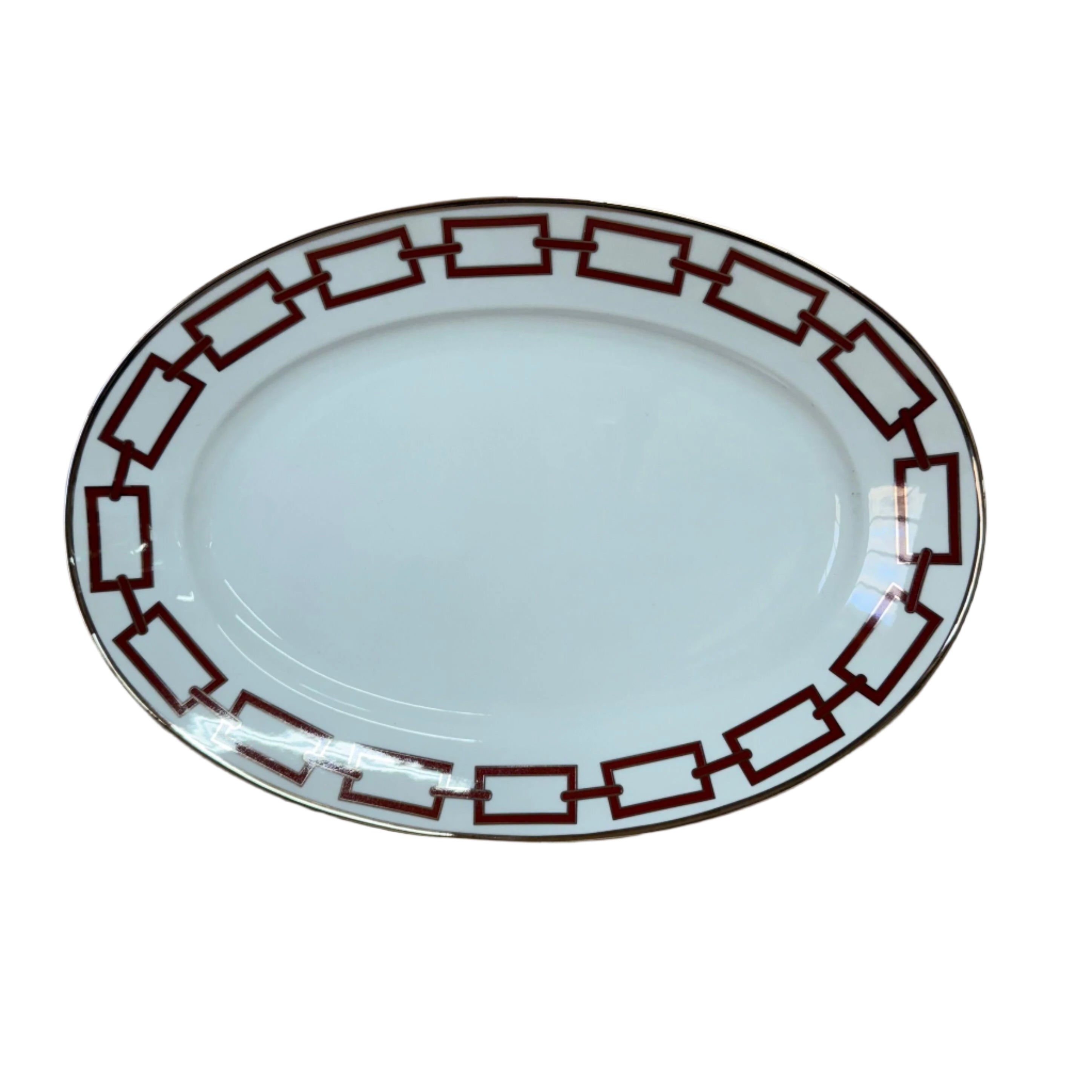 Richard Ginori Catene Red Oval Platter Serving Tray