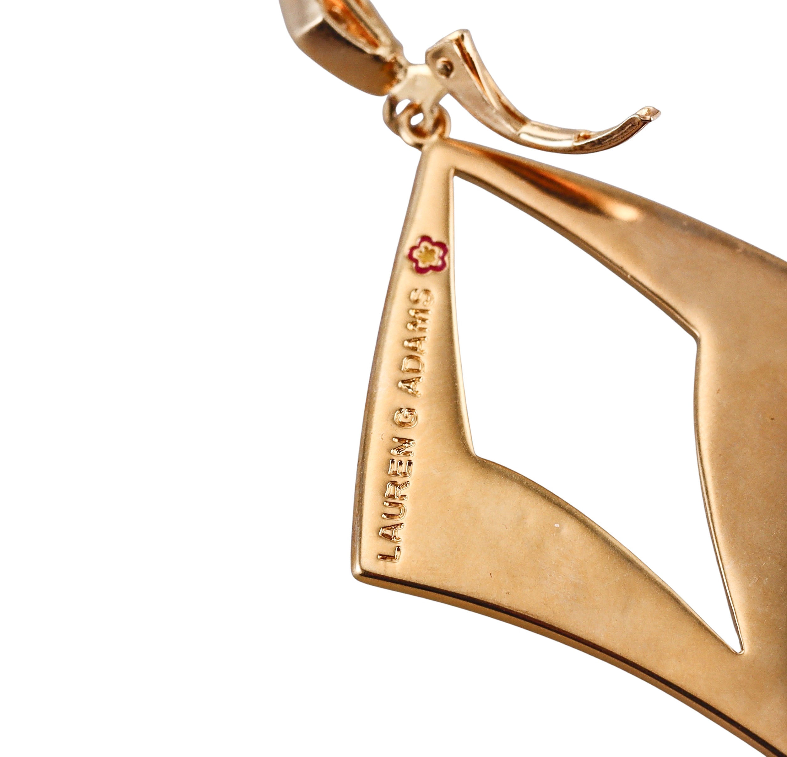 Lauren G Adams Gold Tone Enamel Drop Earrings