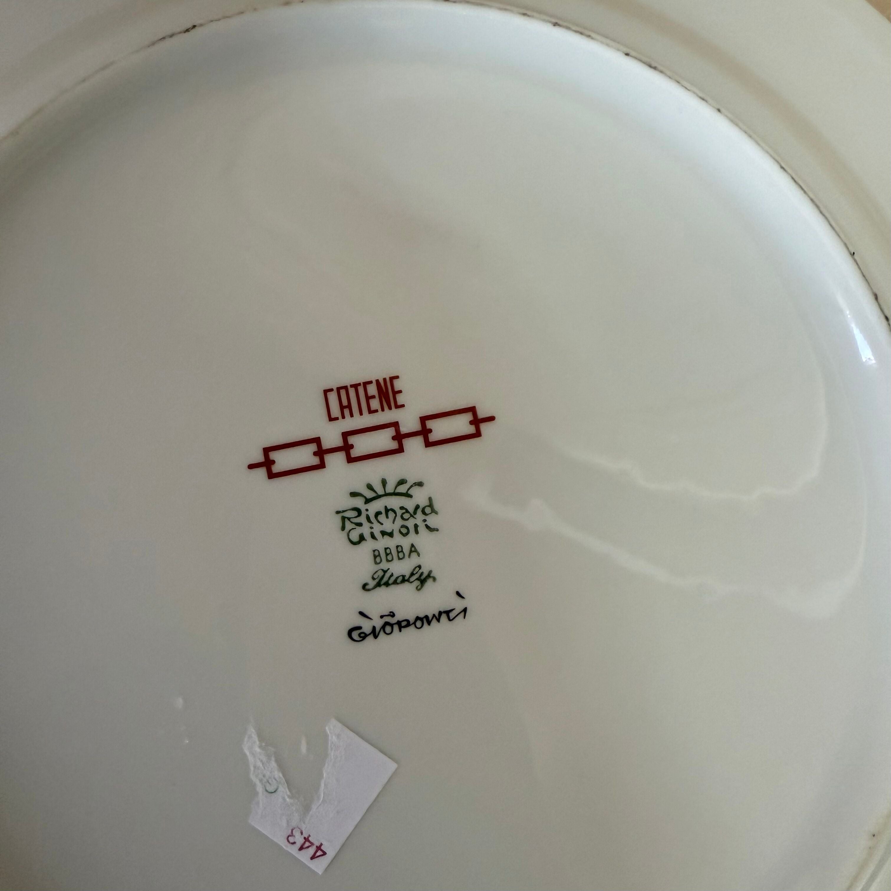 Richard Ginori Catene Red Chop Plate (Round Platter)