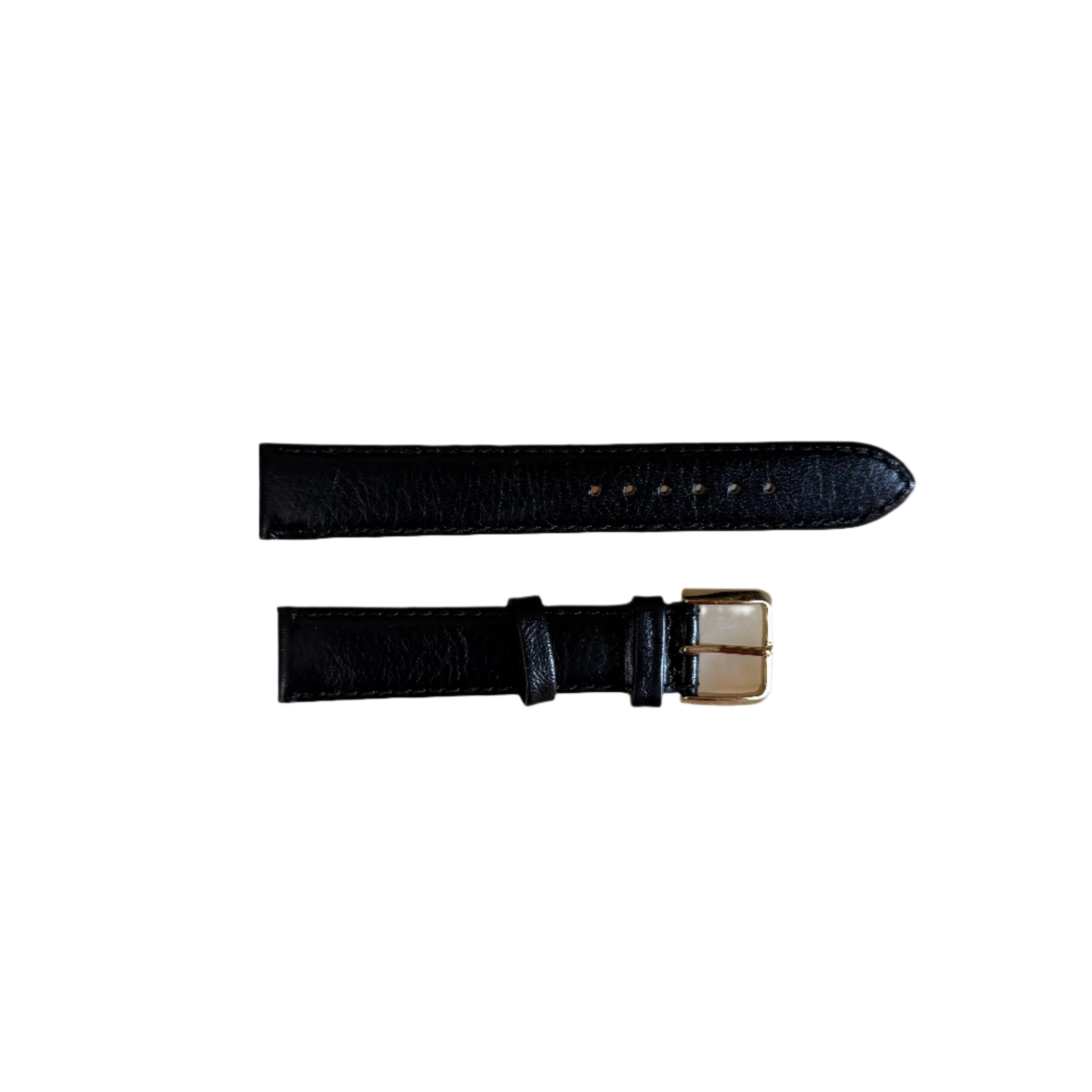 Authentic RADO Black Leather Watch Strap Band 17mm with Buckle 6637-B