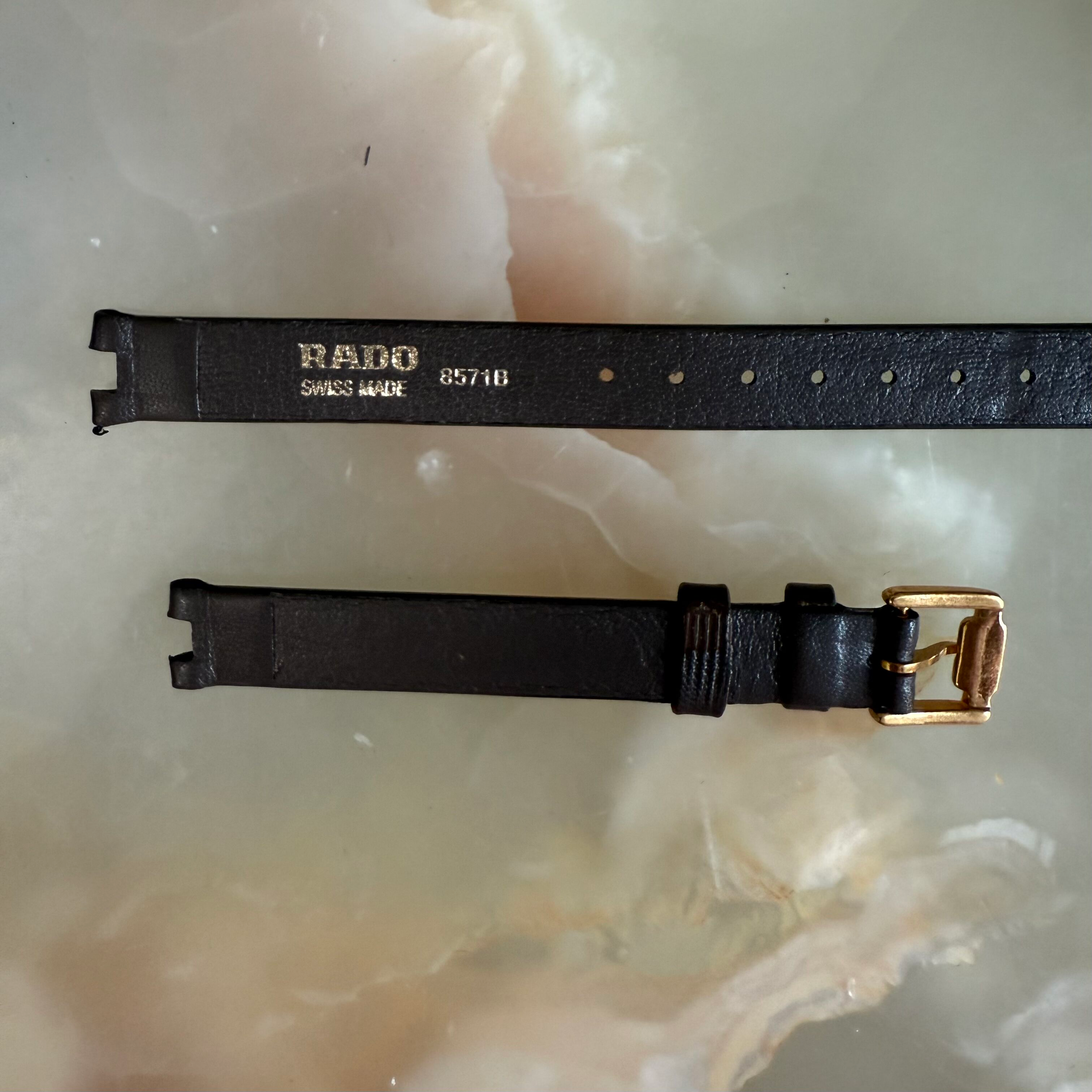 Authentic RADO Brown Leather Watch Strap Band 10mm with Buckle 8571-B