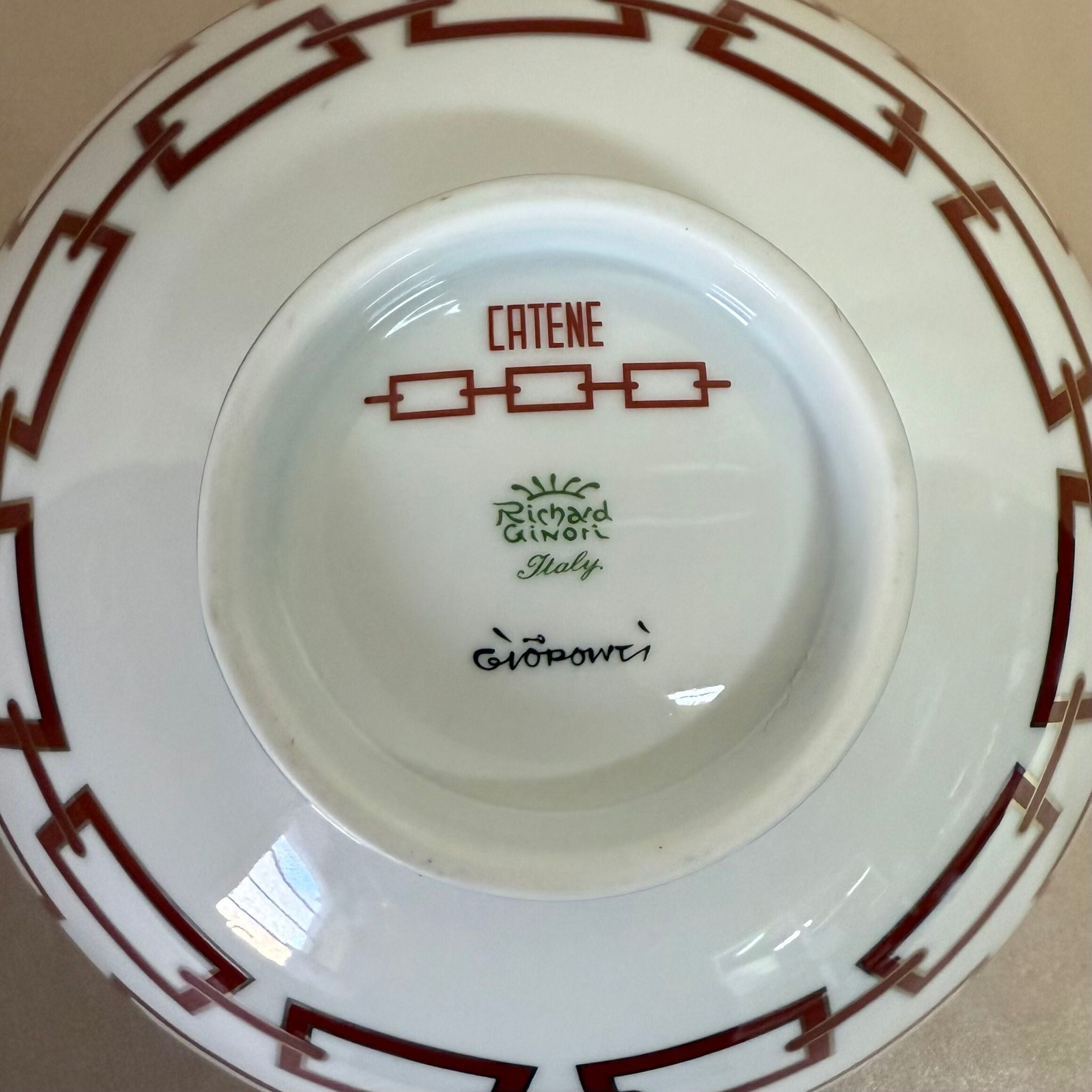 Richard Ginori Catene Scarlet Gio Ponti Bowl