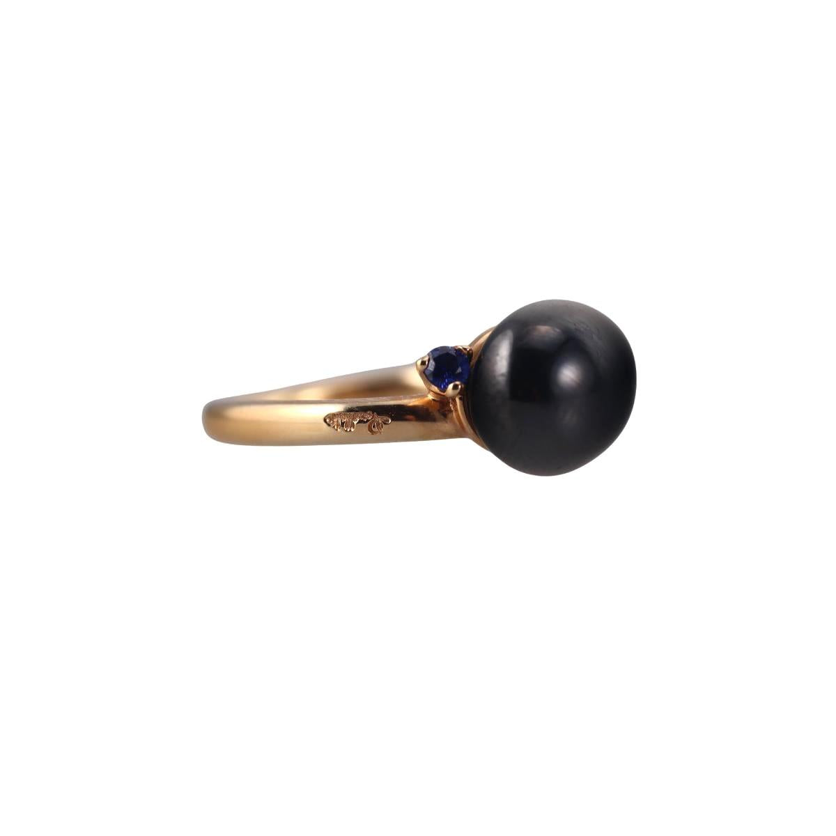 Pomellato Capri 18k Gold Ceramic Sapphire Ring