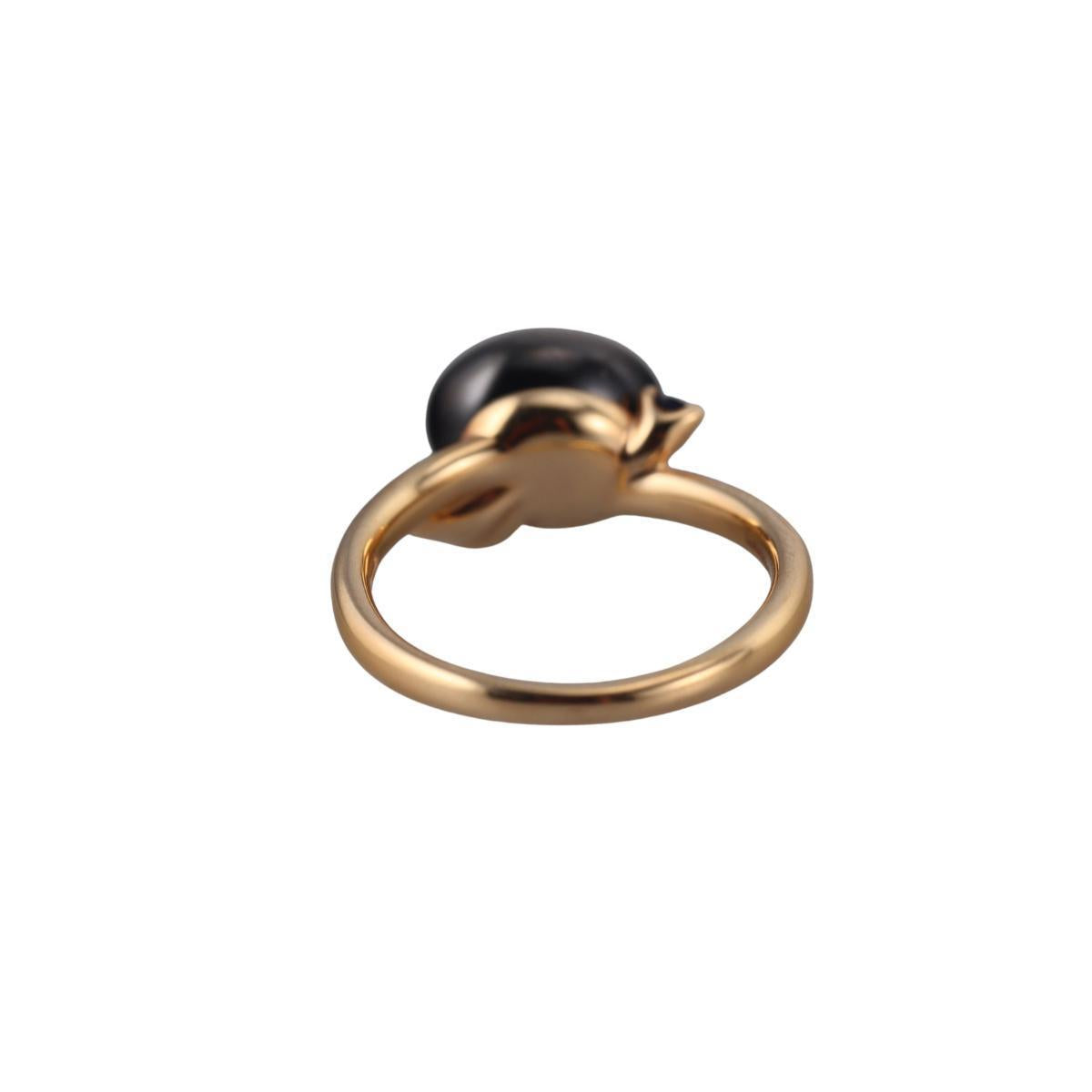 Pomellato Capri 18k Gold Ceramic Sapphire Ring