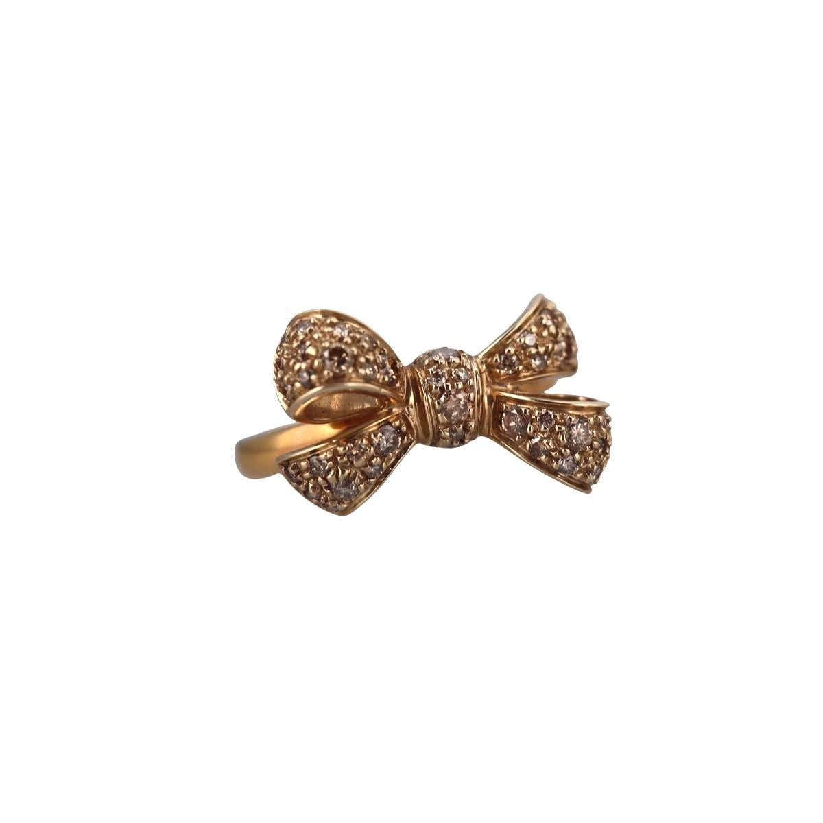 Pomellato Forever 18k Gold Bow Diamond Ring
