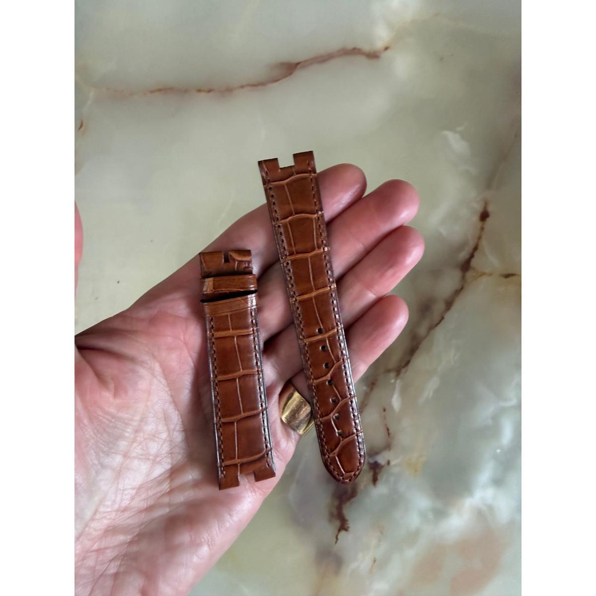 Authentic Omega Brown Crocodile Watch Strap Band 18mm 97252064