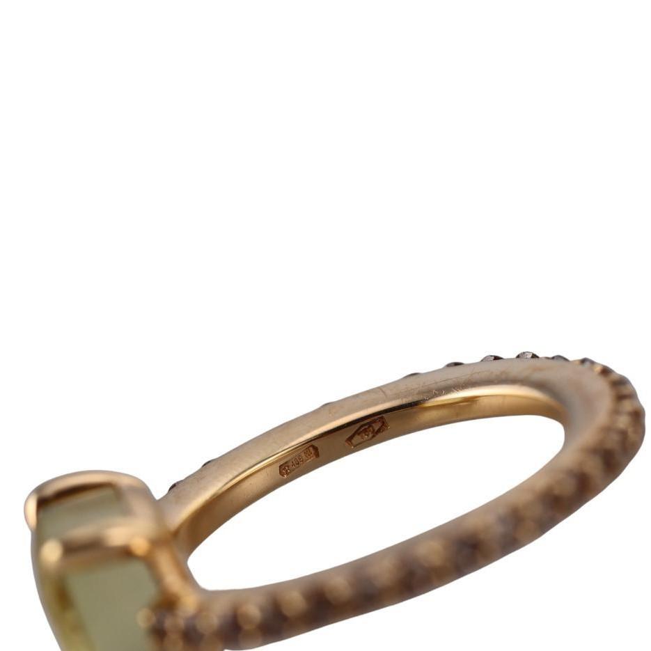 Pomellato Baby 18k Gold Lemon Quartz Diamond Ring