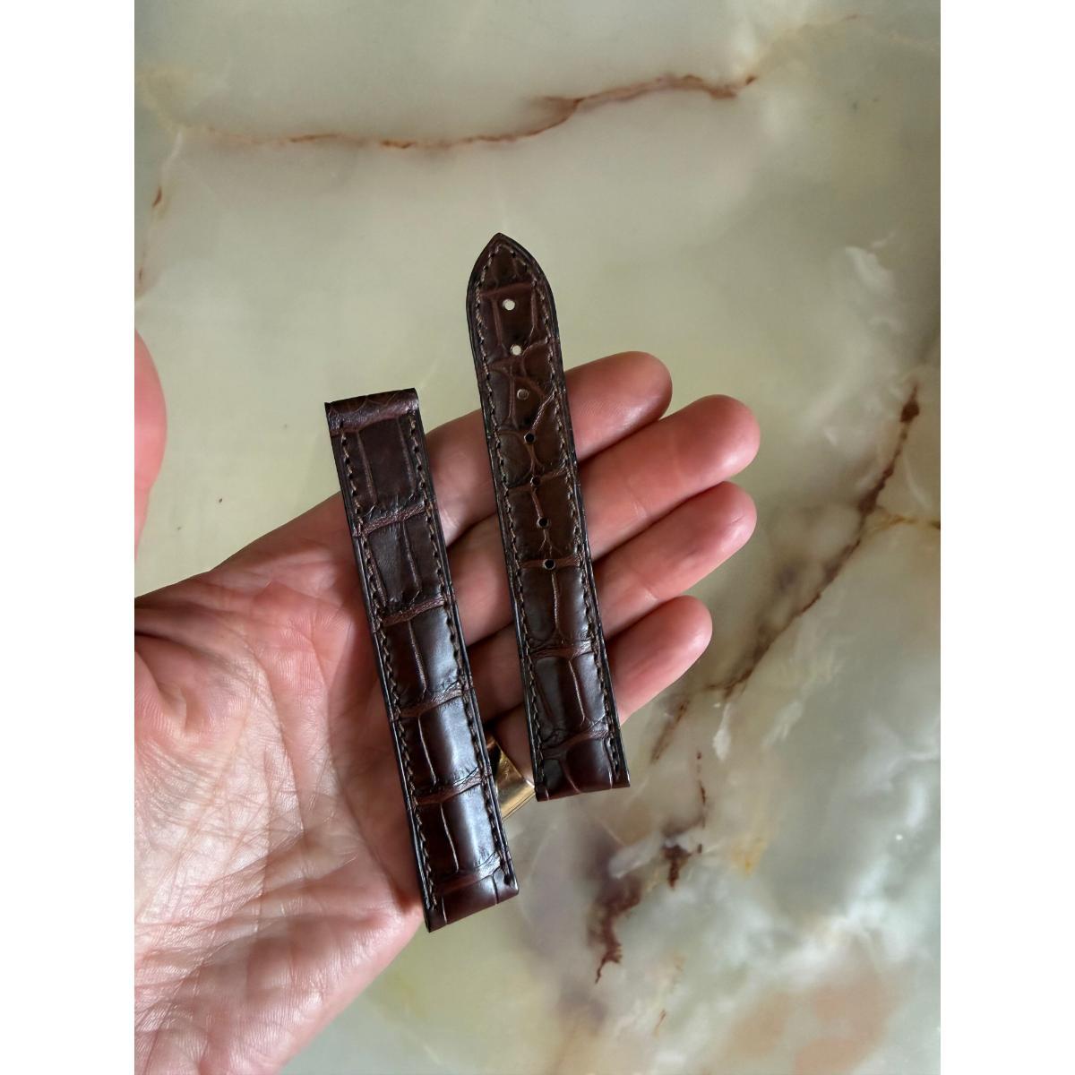 Authentic Omega Brown Crocodile Watch Strap Band 18mm 98000018