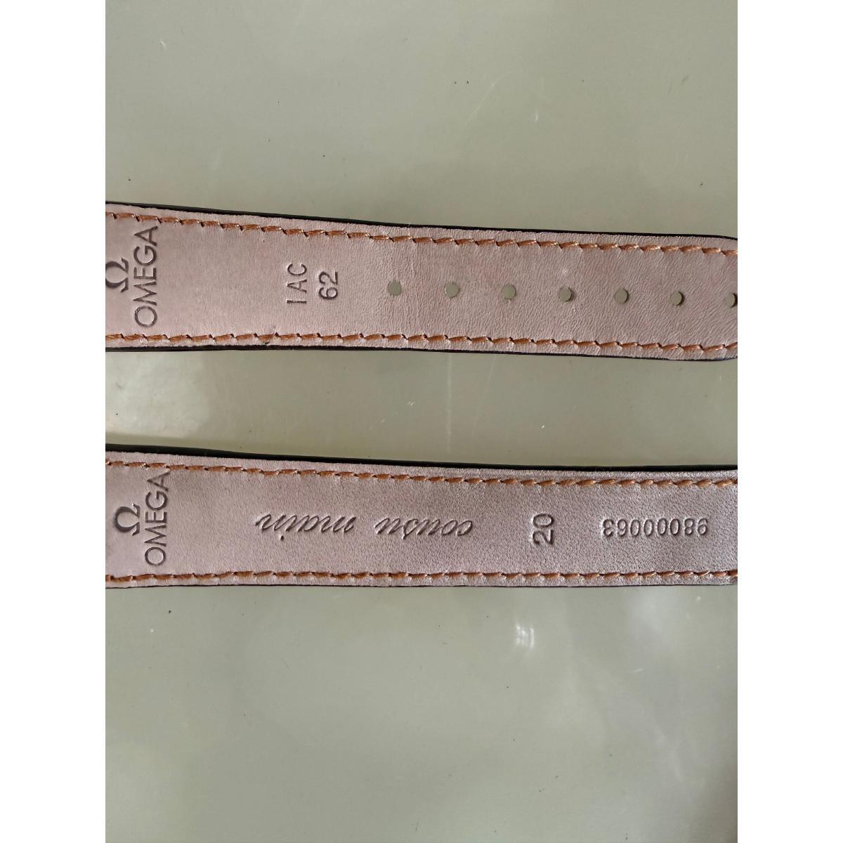 Authentic Omega Ten Crocodile Watch Strap Band 20mm 98000063