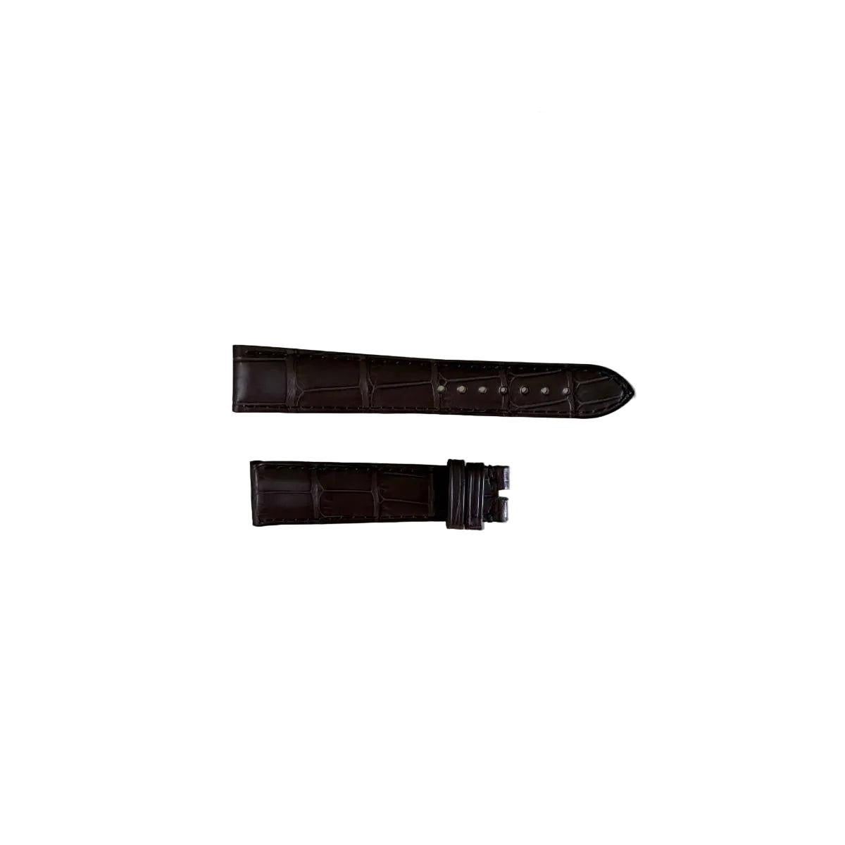 Authentic Omega Brown Crocodile Watch Strap Band 19mm 98000090