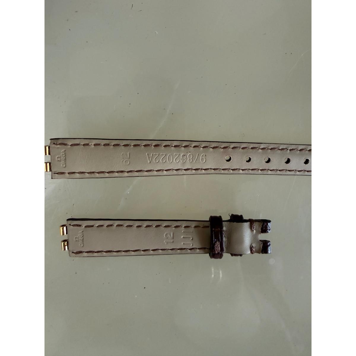 Authentic Omega Brown Crocodile Watch Strap Band 12mm 97862022A